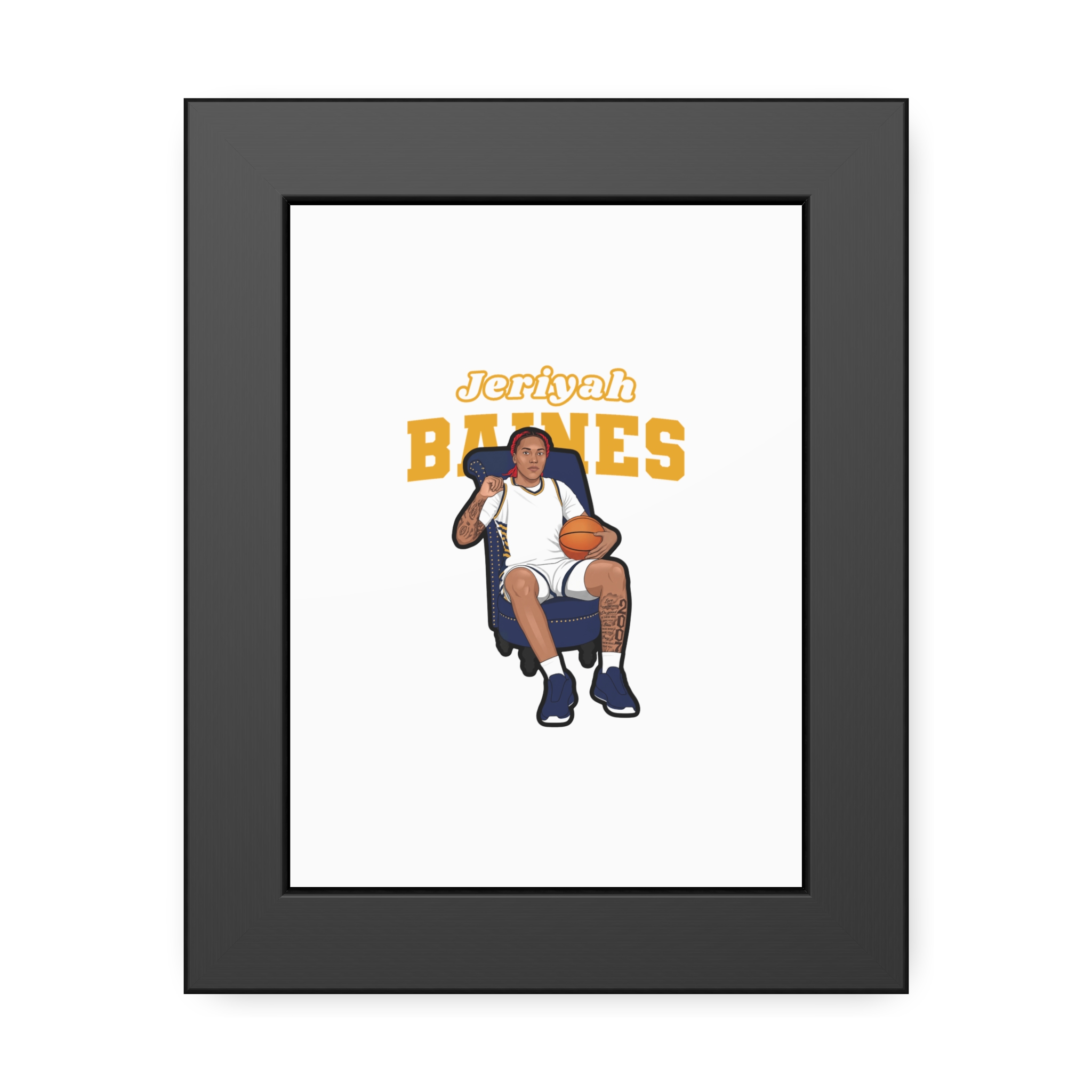 Framed Poster — character_name_arch in Black