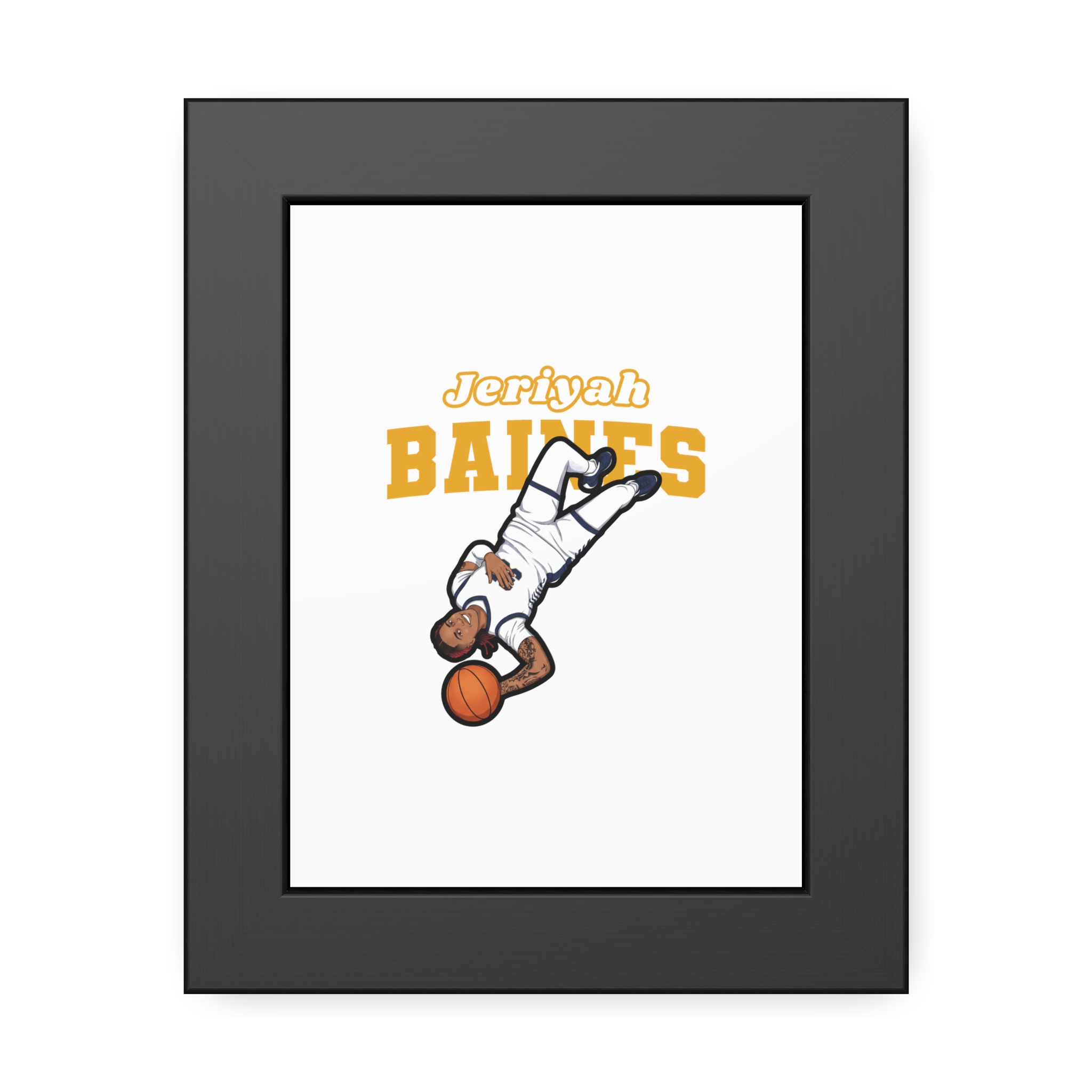 Framed Poster — character_name_arch in Black