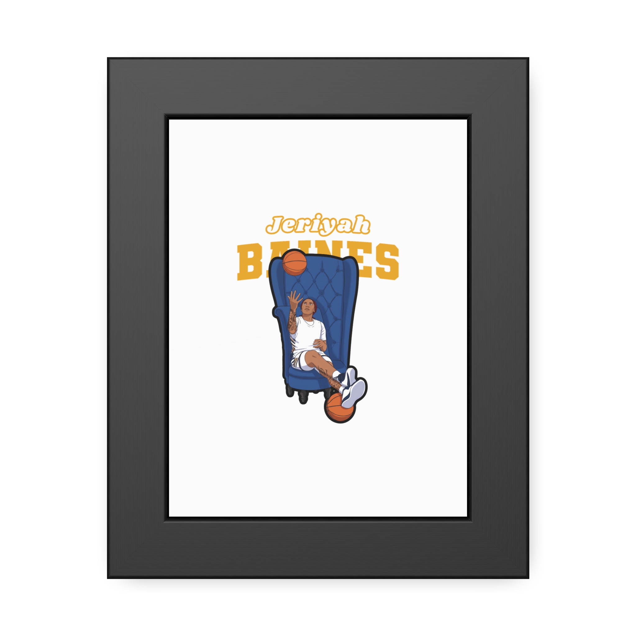Framed Poster — character_name_arch in Black