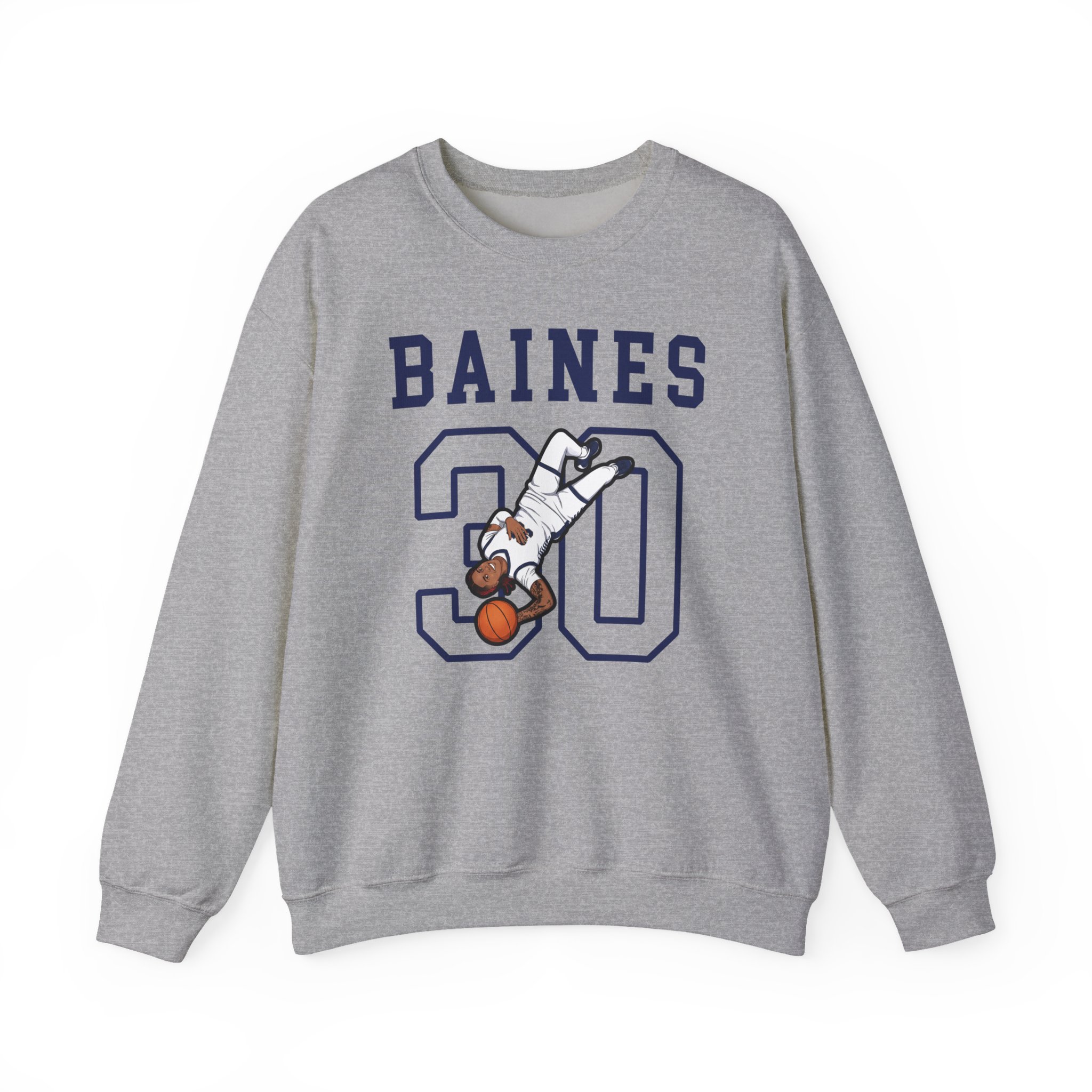 Crewneck Sweatshirt — character_shirsey in Grey