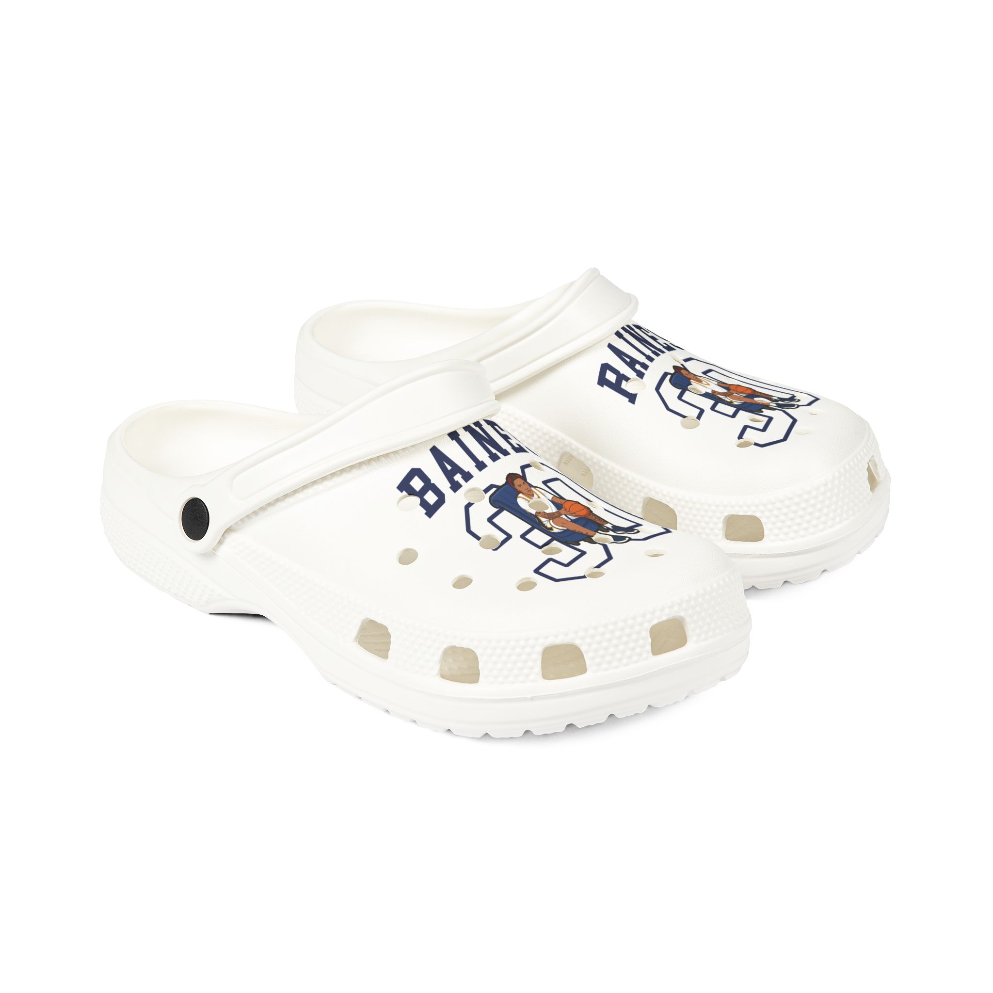 Rubber Clogs — character_shirsey in White