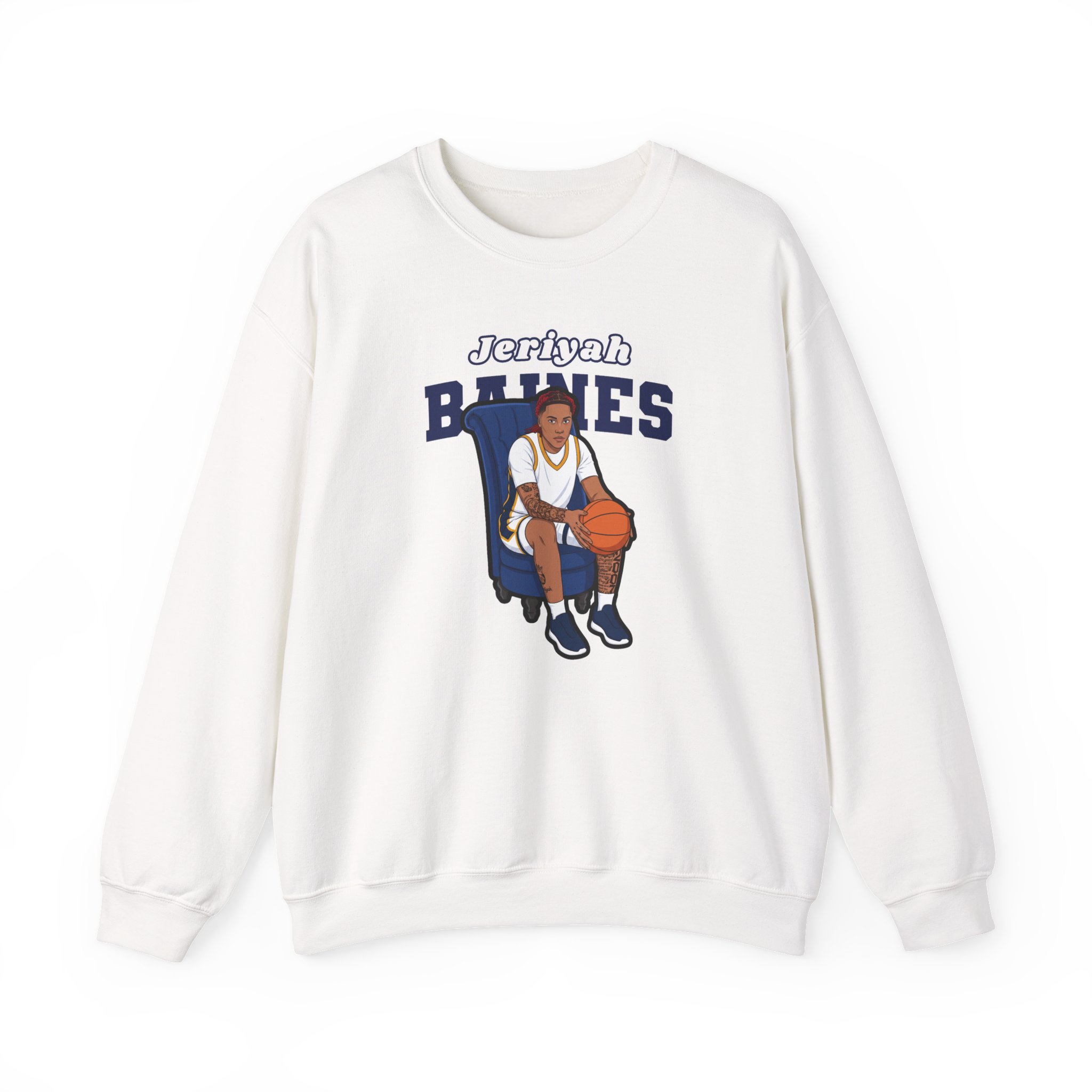 Crewneck Sweatshirt — character_name_arch in White