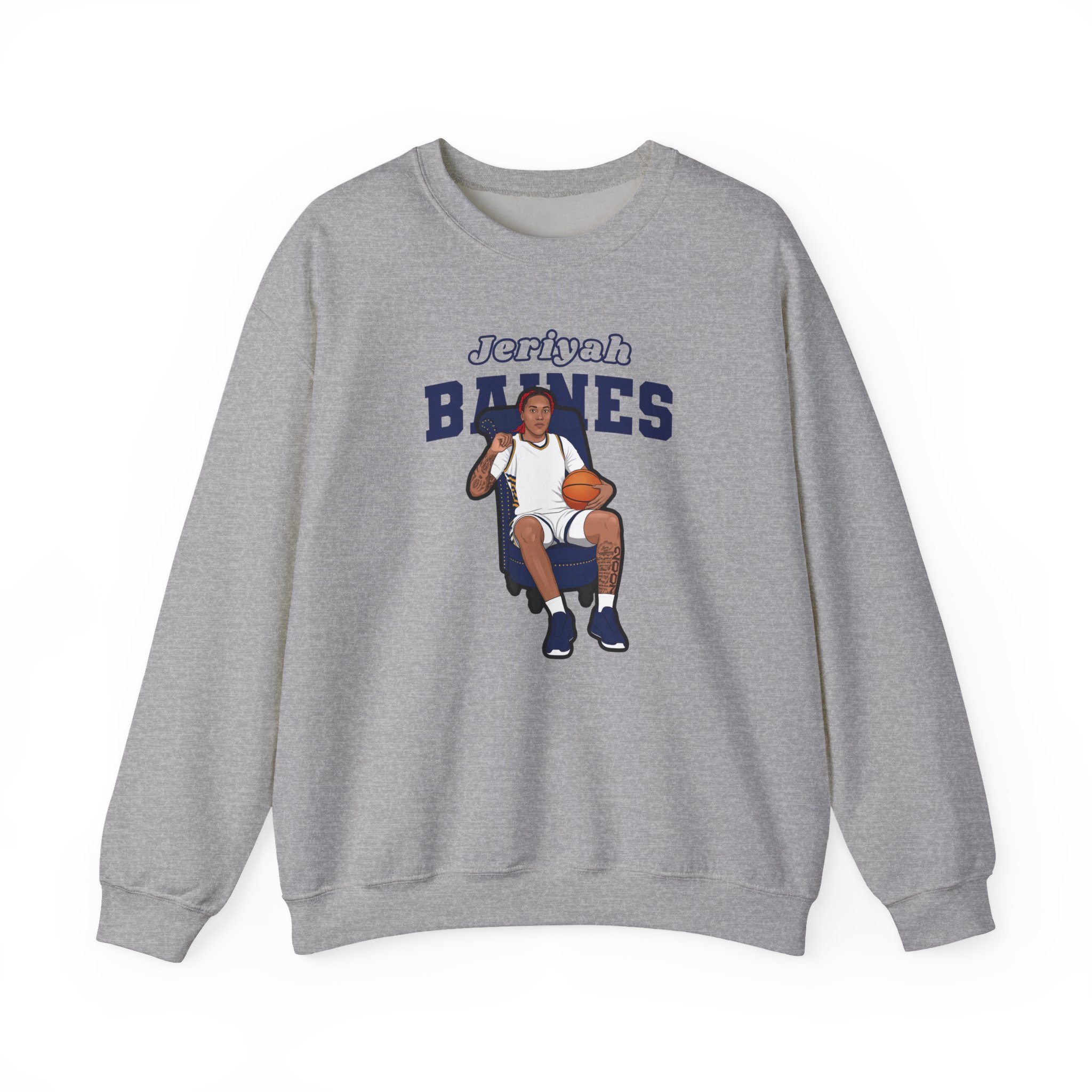 Crewneck Sweatshirt — character_name_arch in Grey