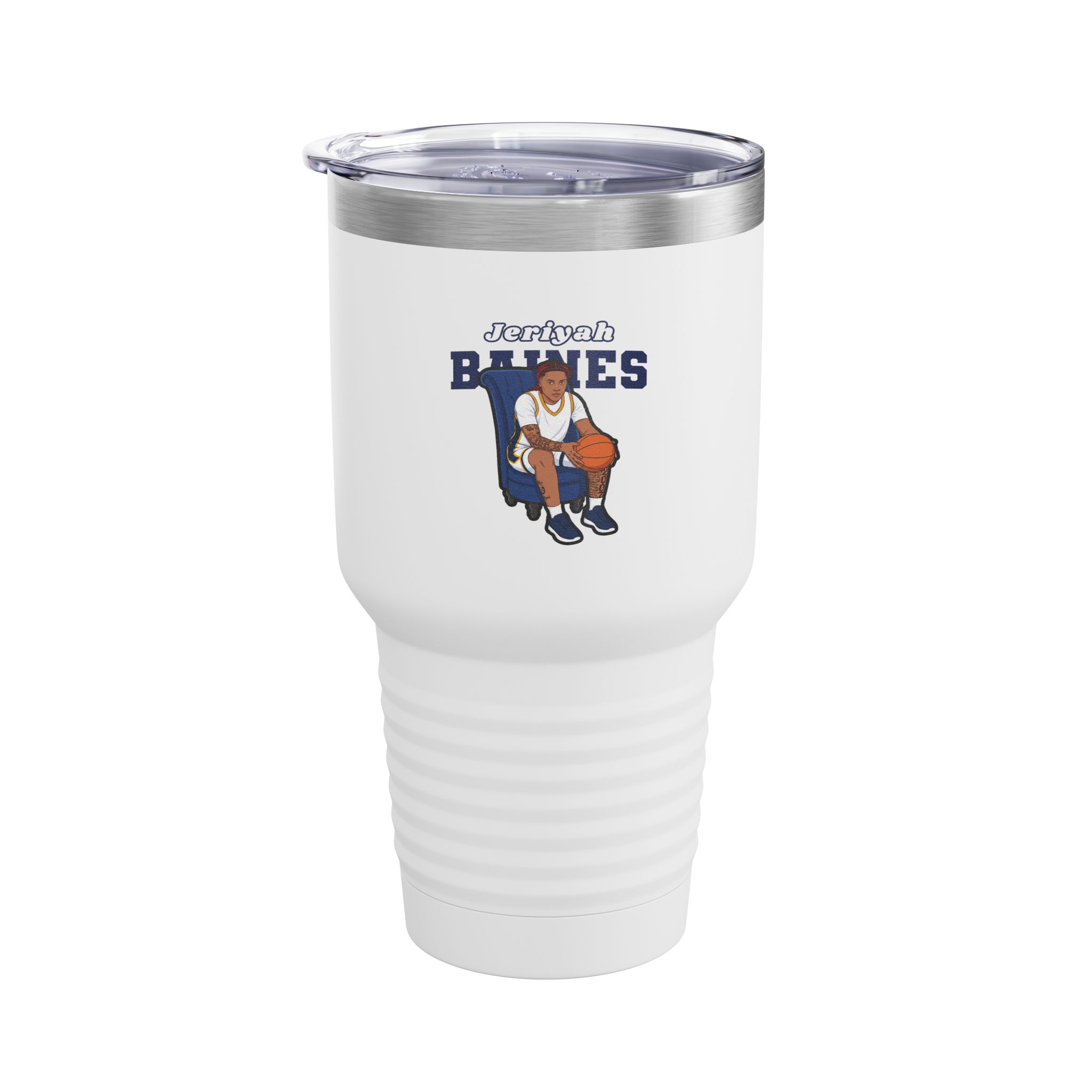 30oz Tumbler — character_name_arch in White