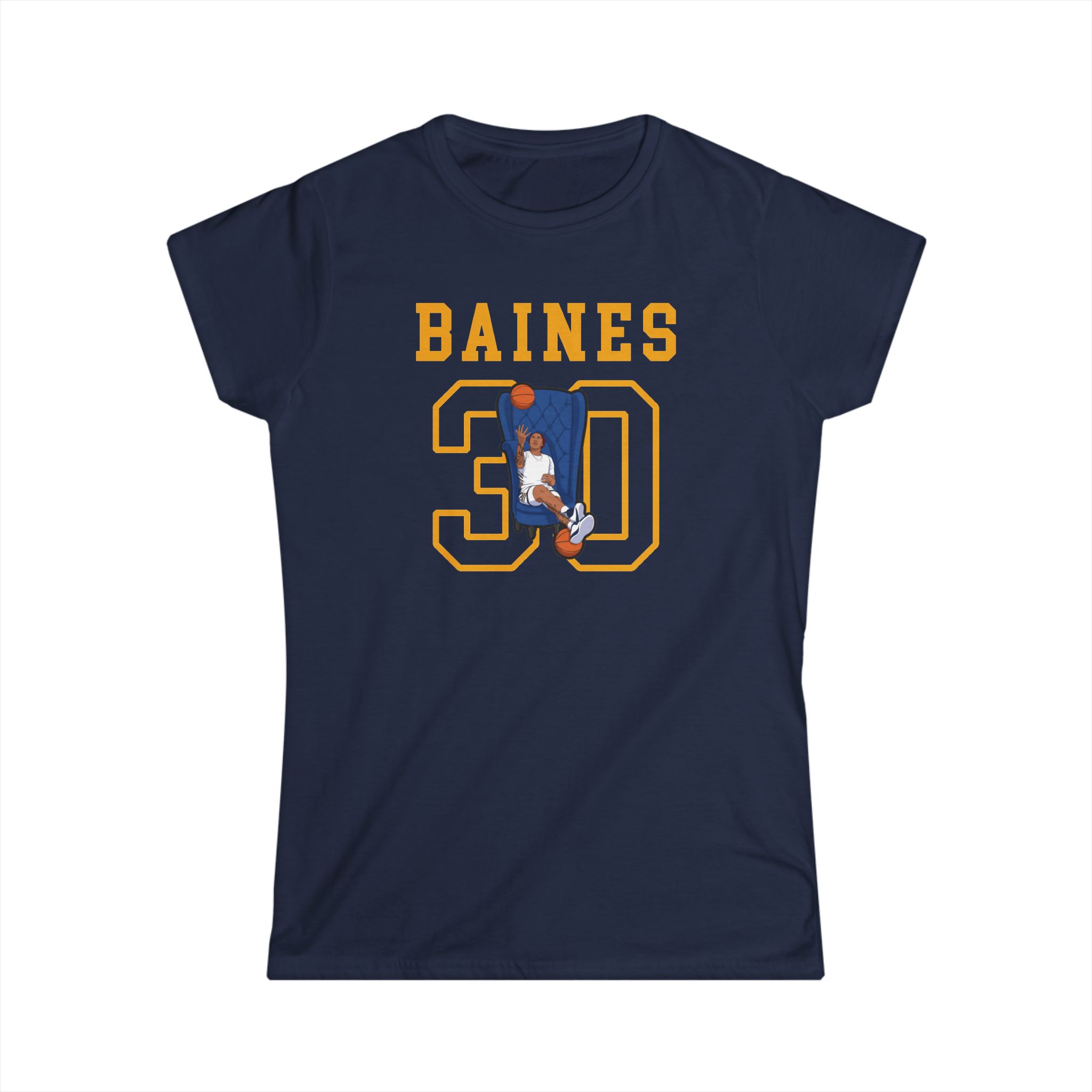 Women's Softstyle Tee — character_shirsey in Navy