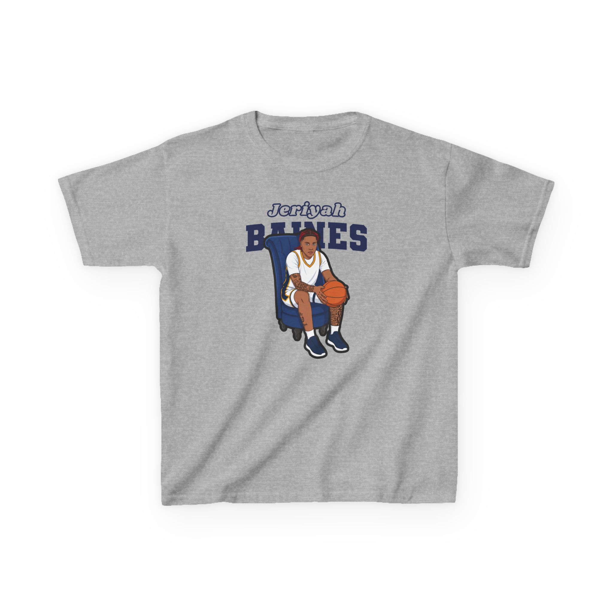 Youth Tee — character_name_arch in Grey