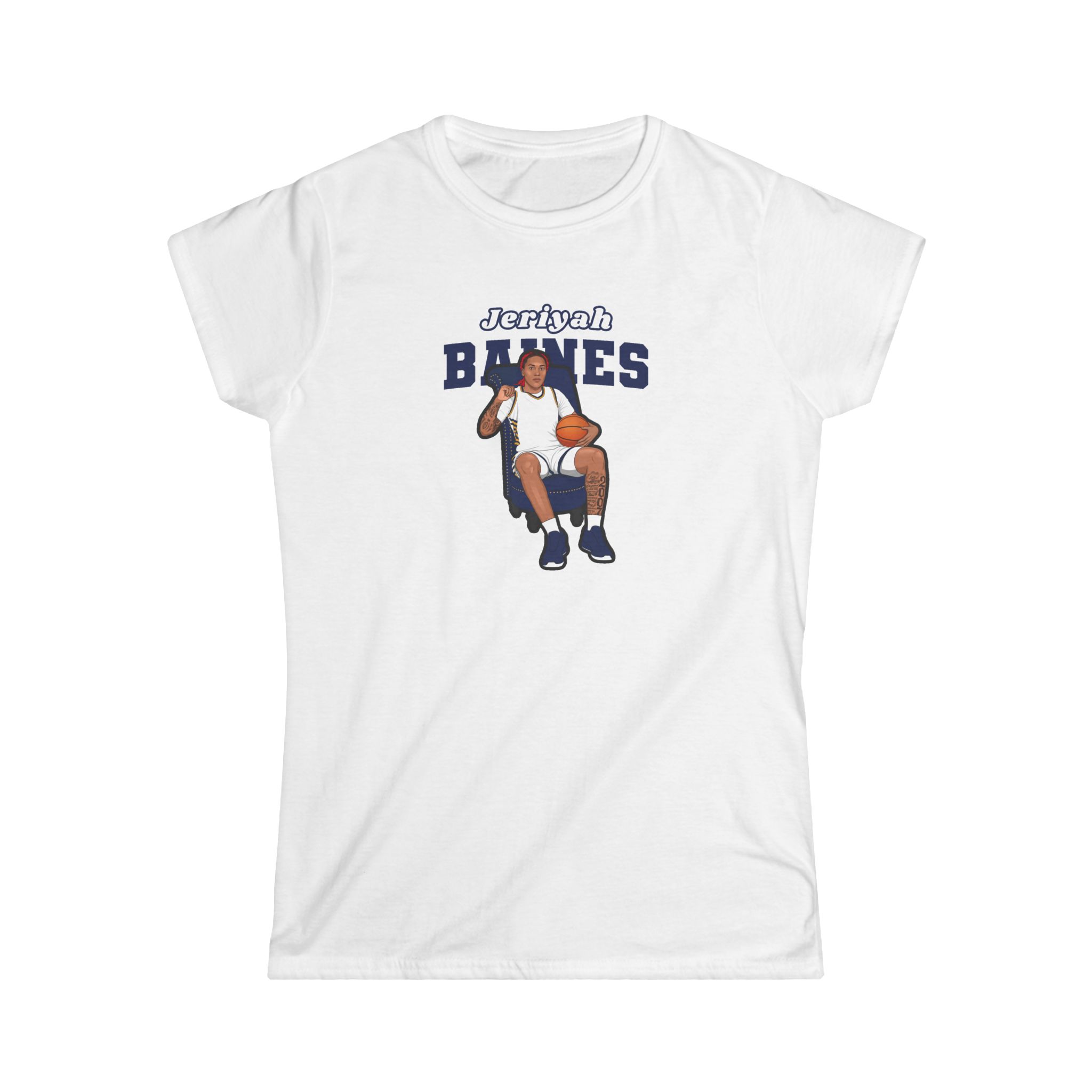 Women's Softstyle Tee — character_name_arch in White