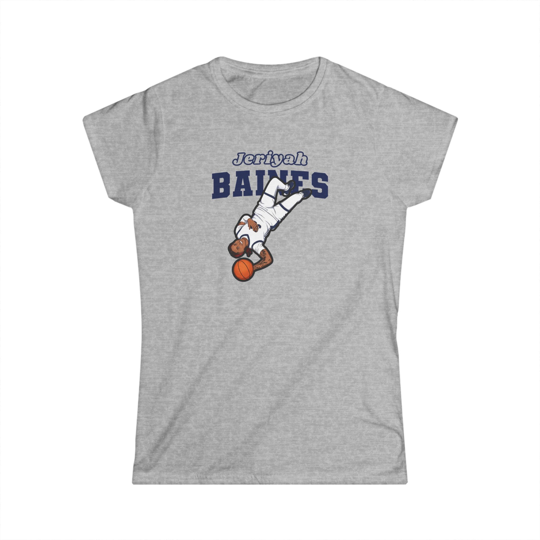 Women's Softstyle Tee — character_name_arch in Grey