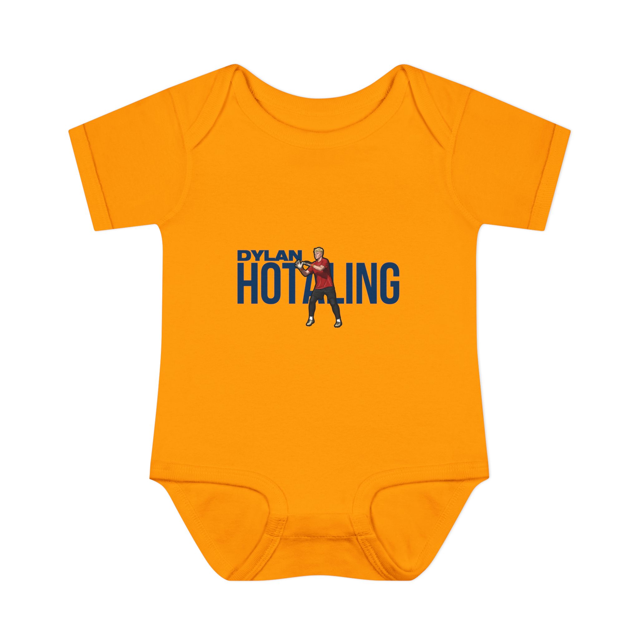Baby Onesie — character_player_name in Gold