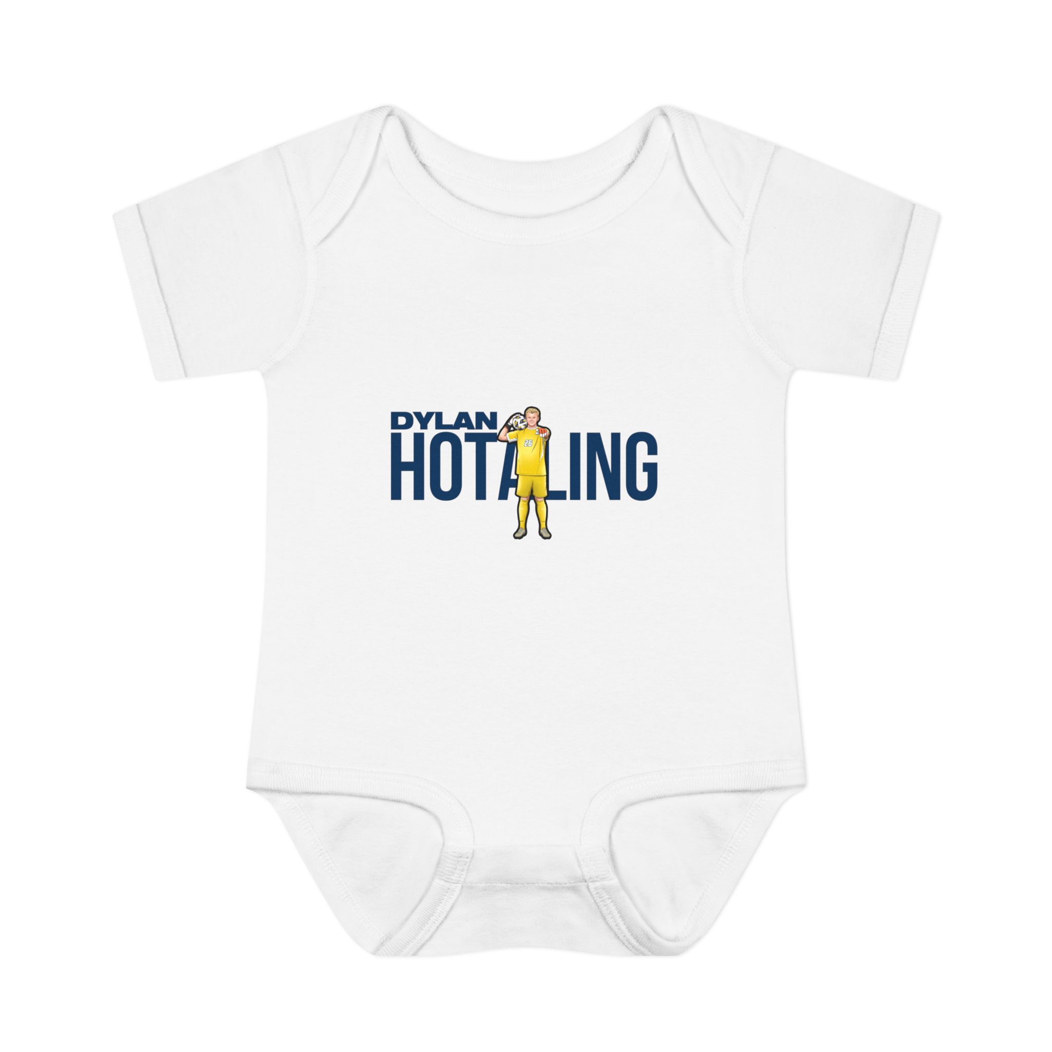 Baby Onesie — character_player_name in White