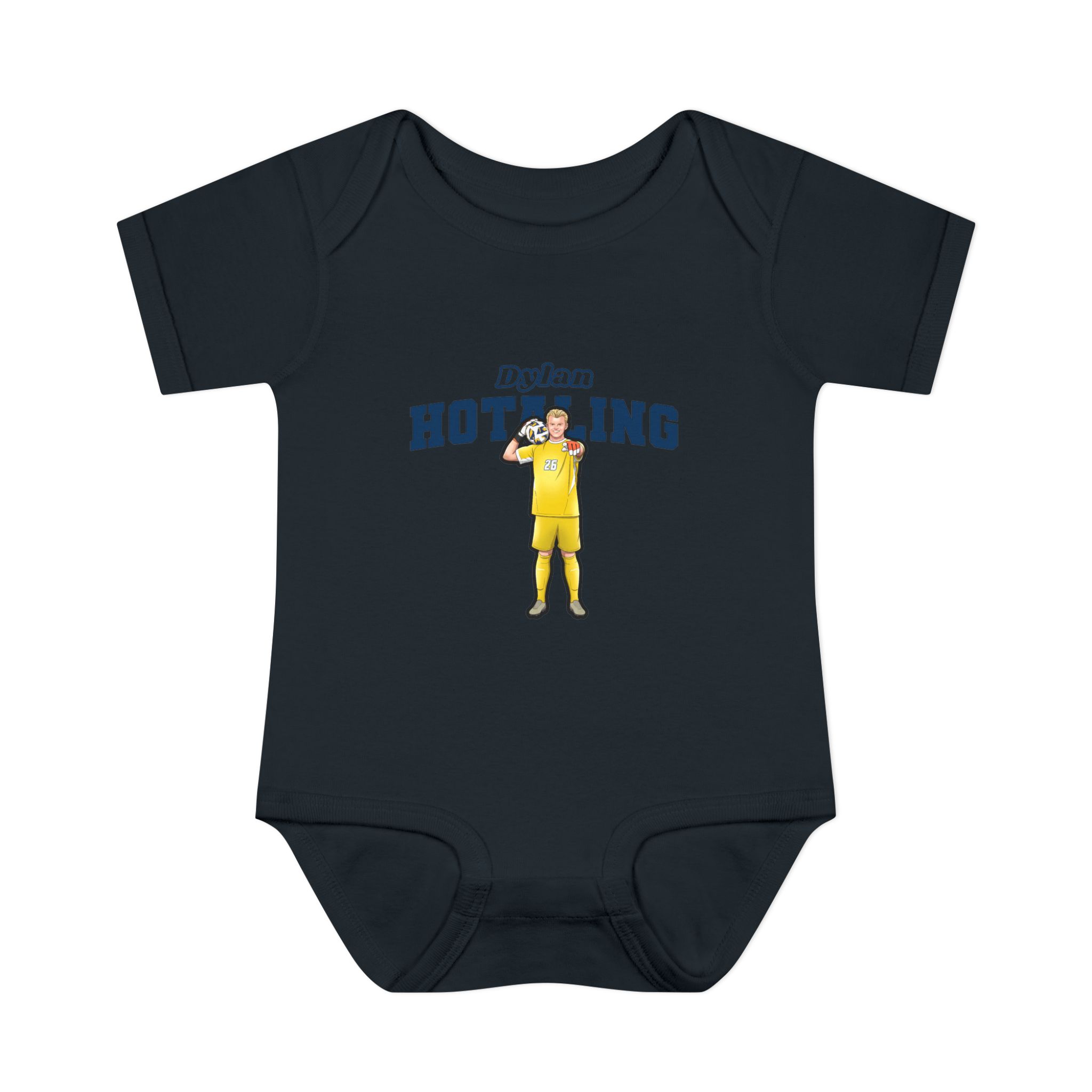 Baby Onesie — character_name_arch in Black