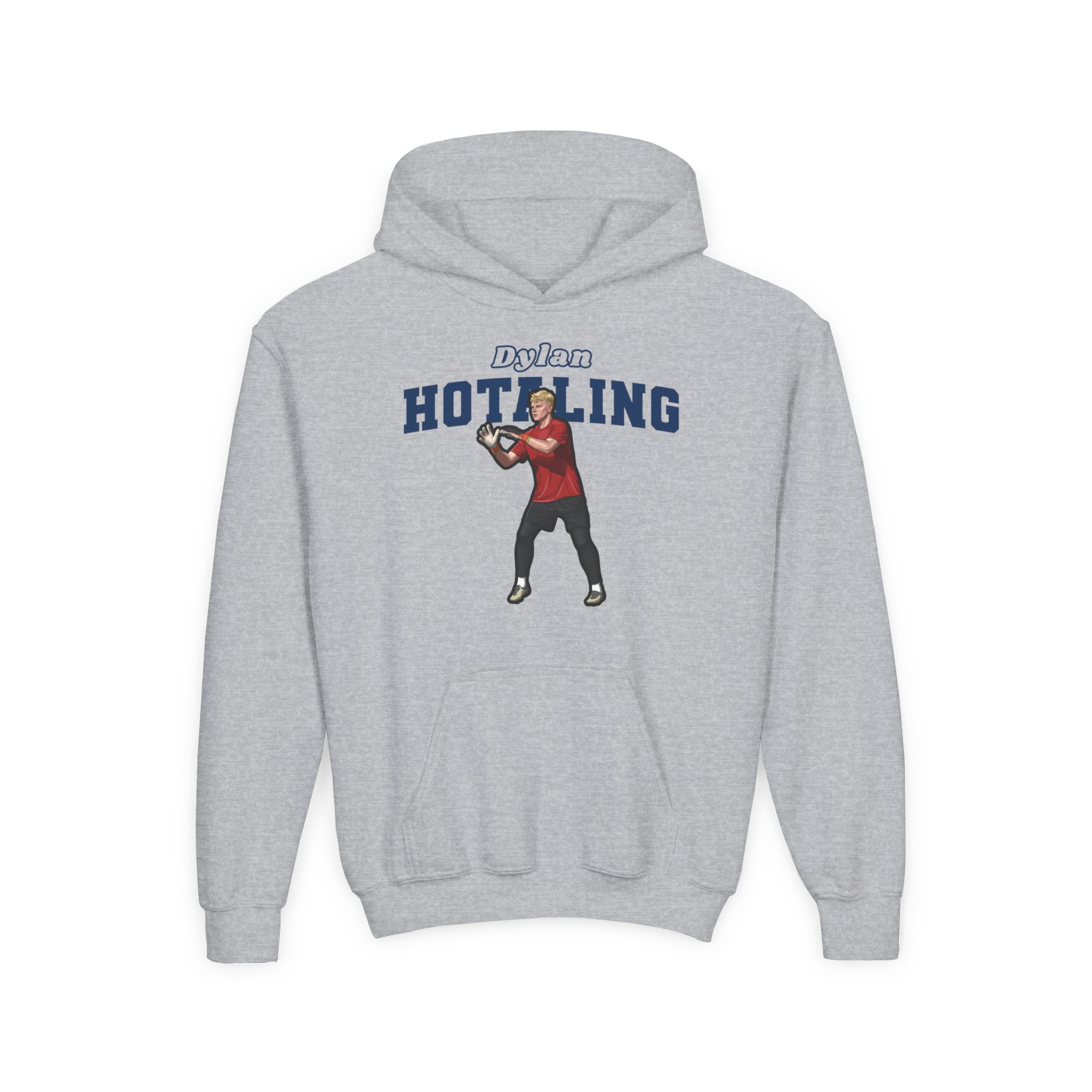 Youth Hoodie — character_name_arch in Grey