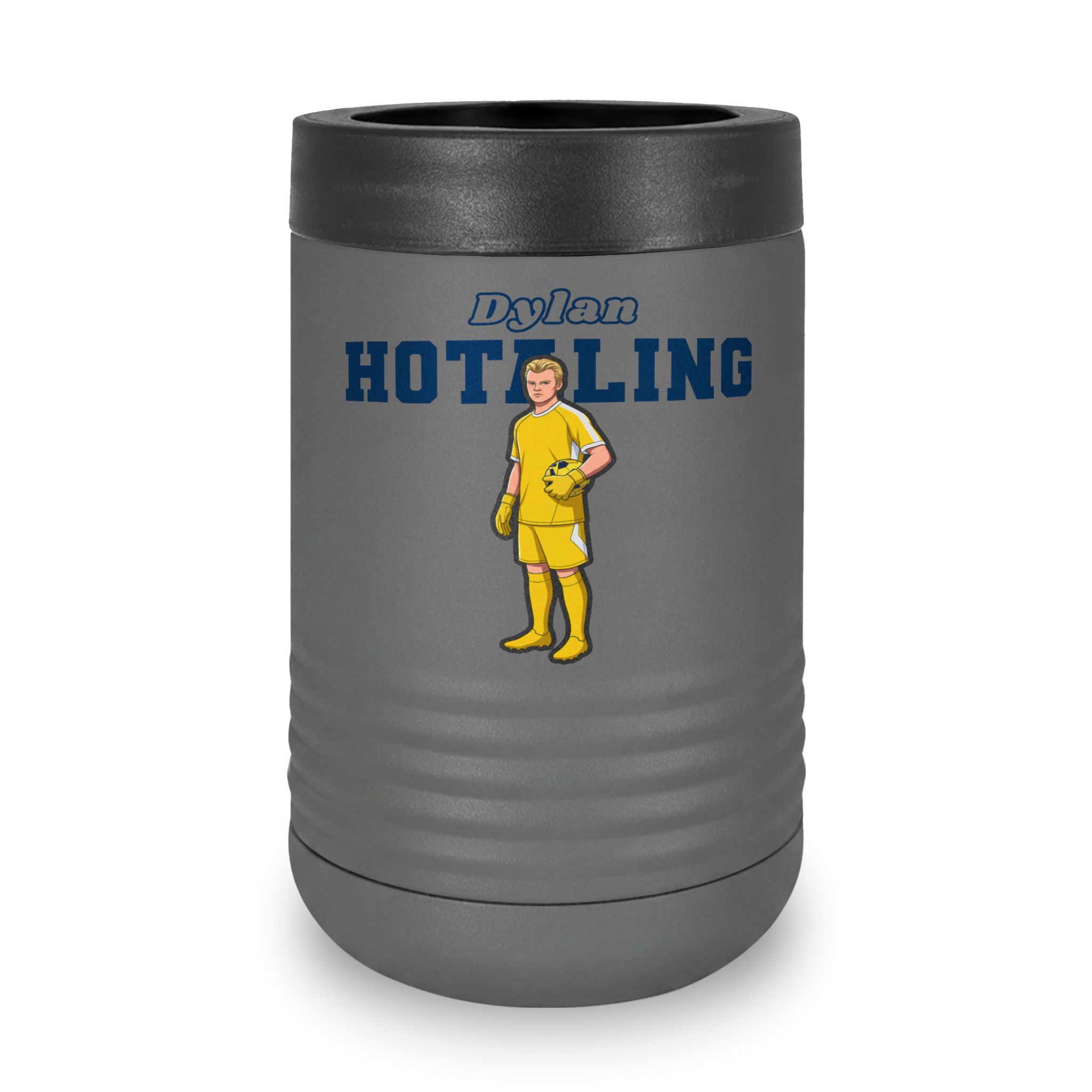 Stainless Can Cooler — character_name_arch in Grey