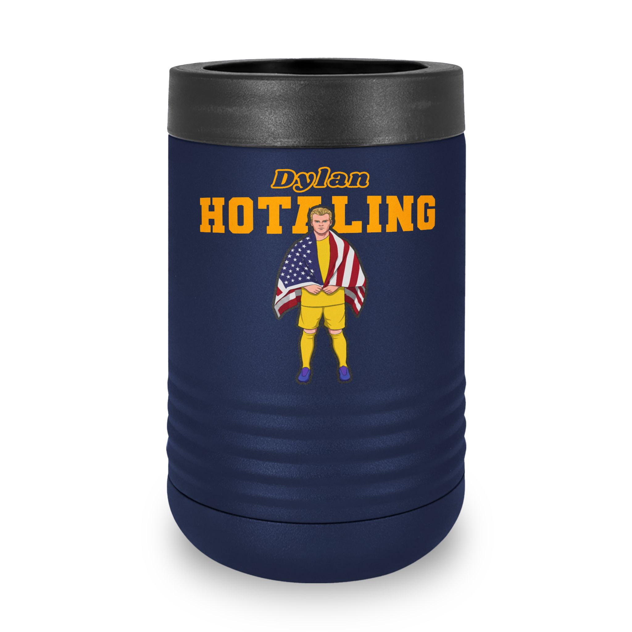 Stainless Can Cooler — character_name_arch in Navy
