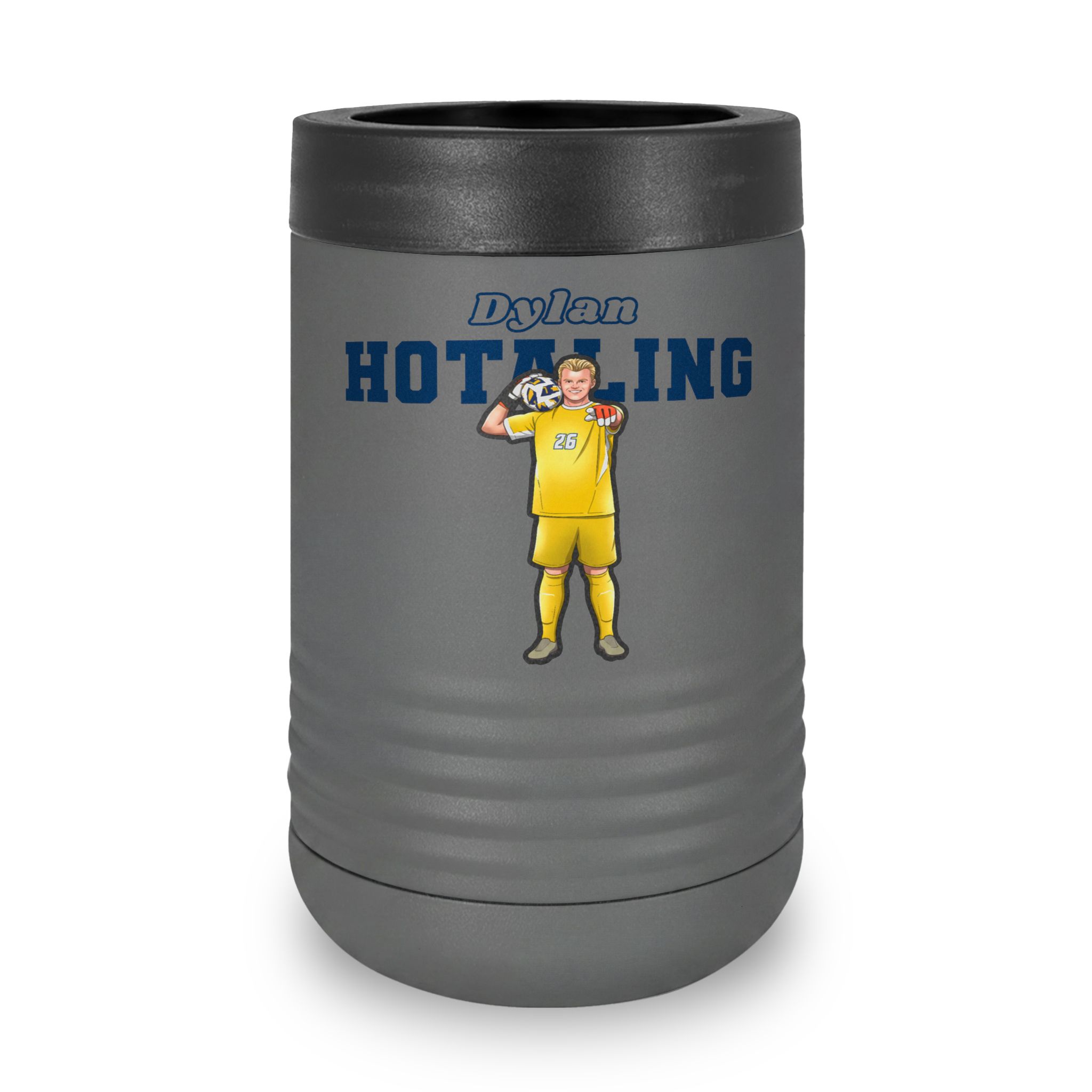 Stainless Can Cooler — character_name_arch in Grey