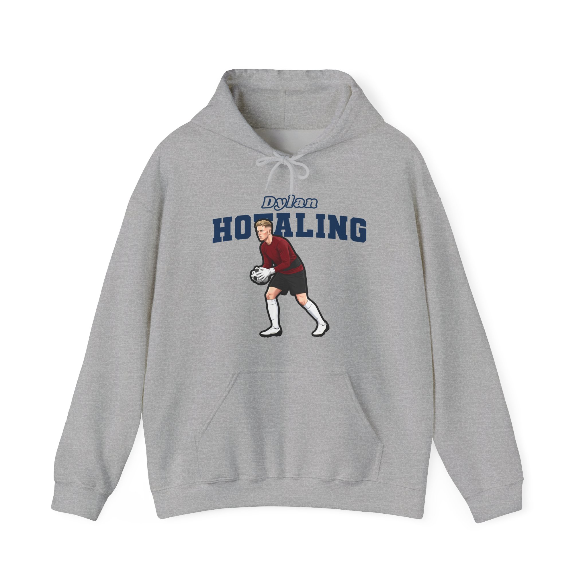 Hoodie — character_name_arch in Grey