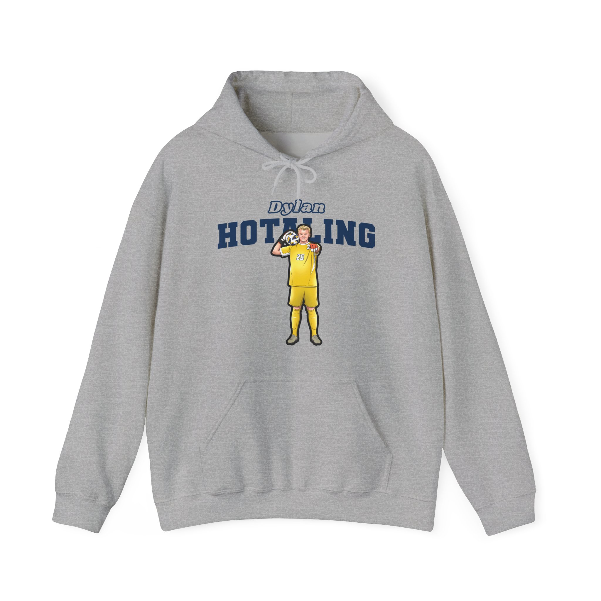 Hoodie — character_name_arch in Grey