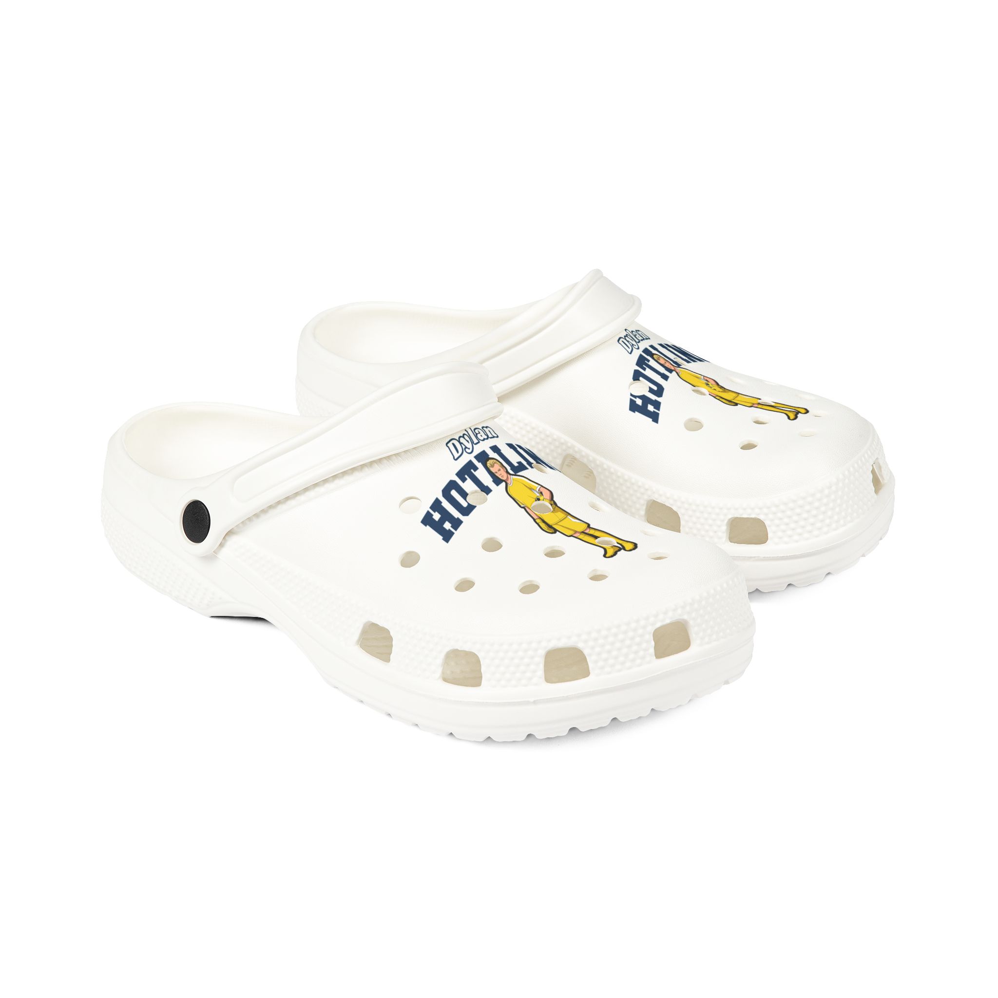 Rubber Clogs — character_name_arch in White
