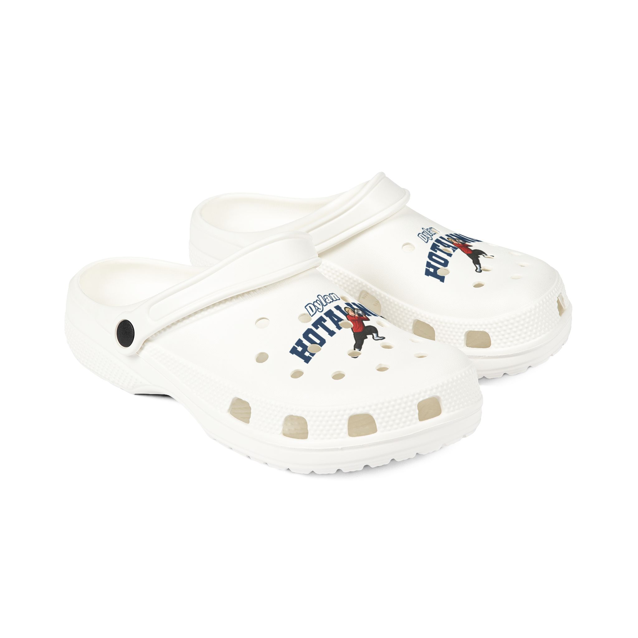 Rubber Clogs — character_name_arch in White