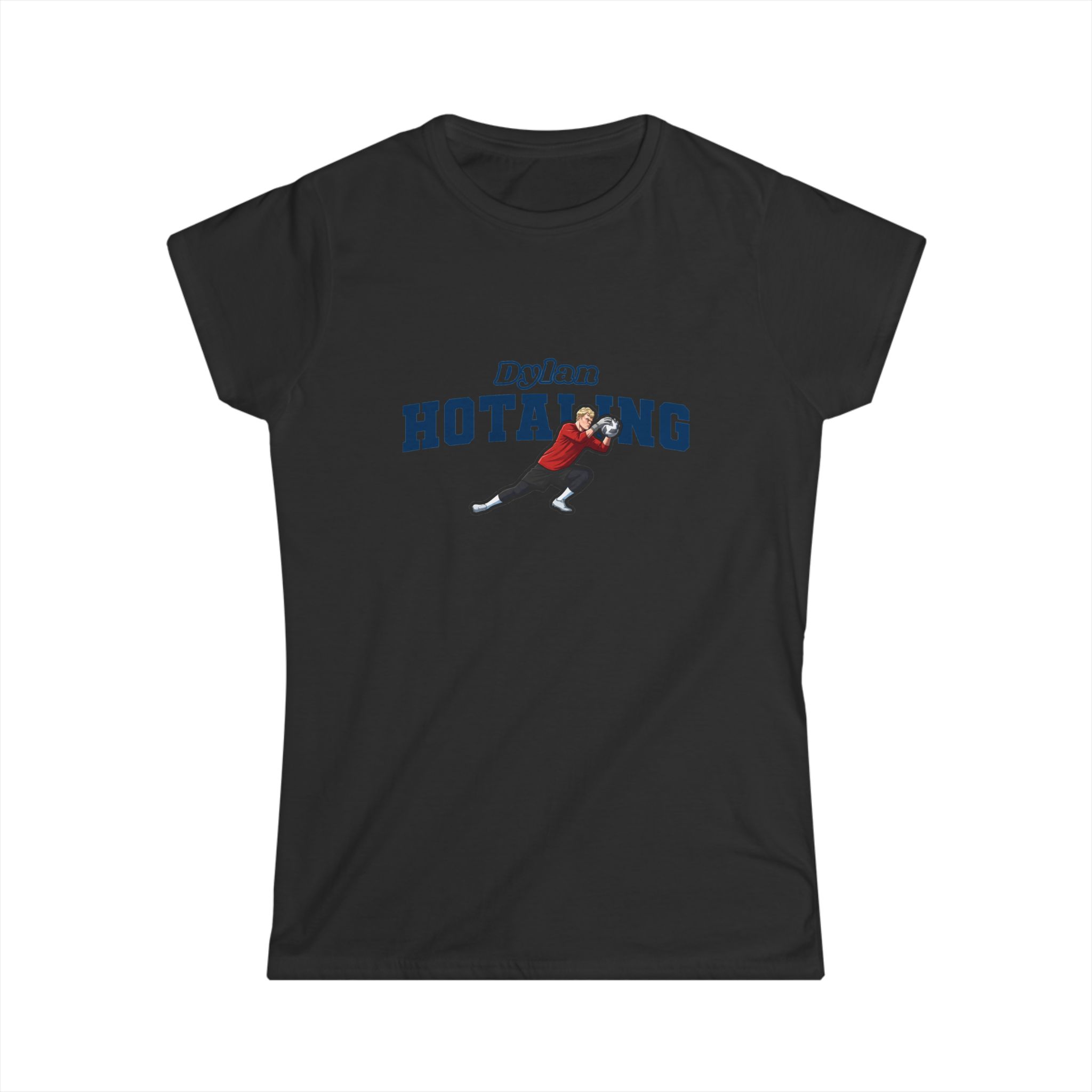 Women's Softstyle Tee — character_name_arch in Black