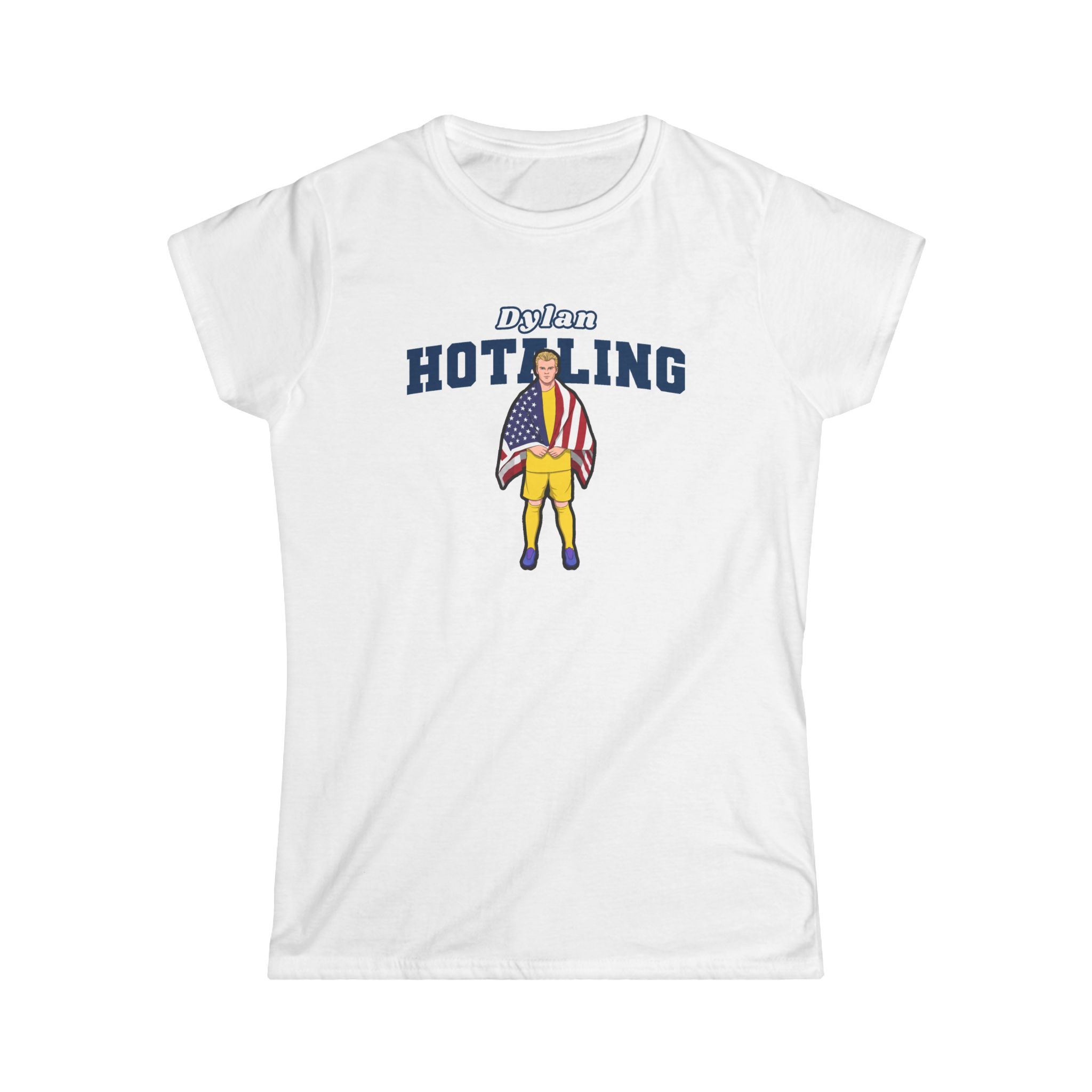 Women's Softstyle Tee — character_name_arch in White