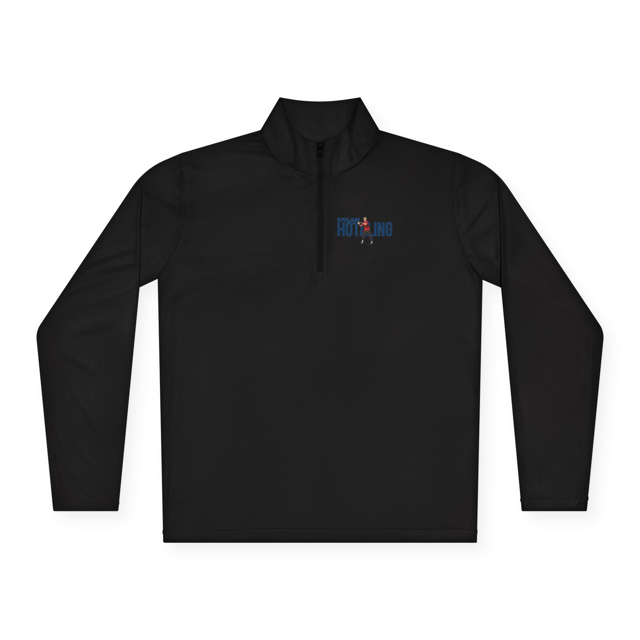 Q-Zip Pullover — character_player_name in Black