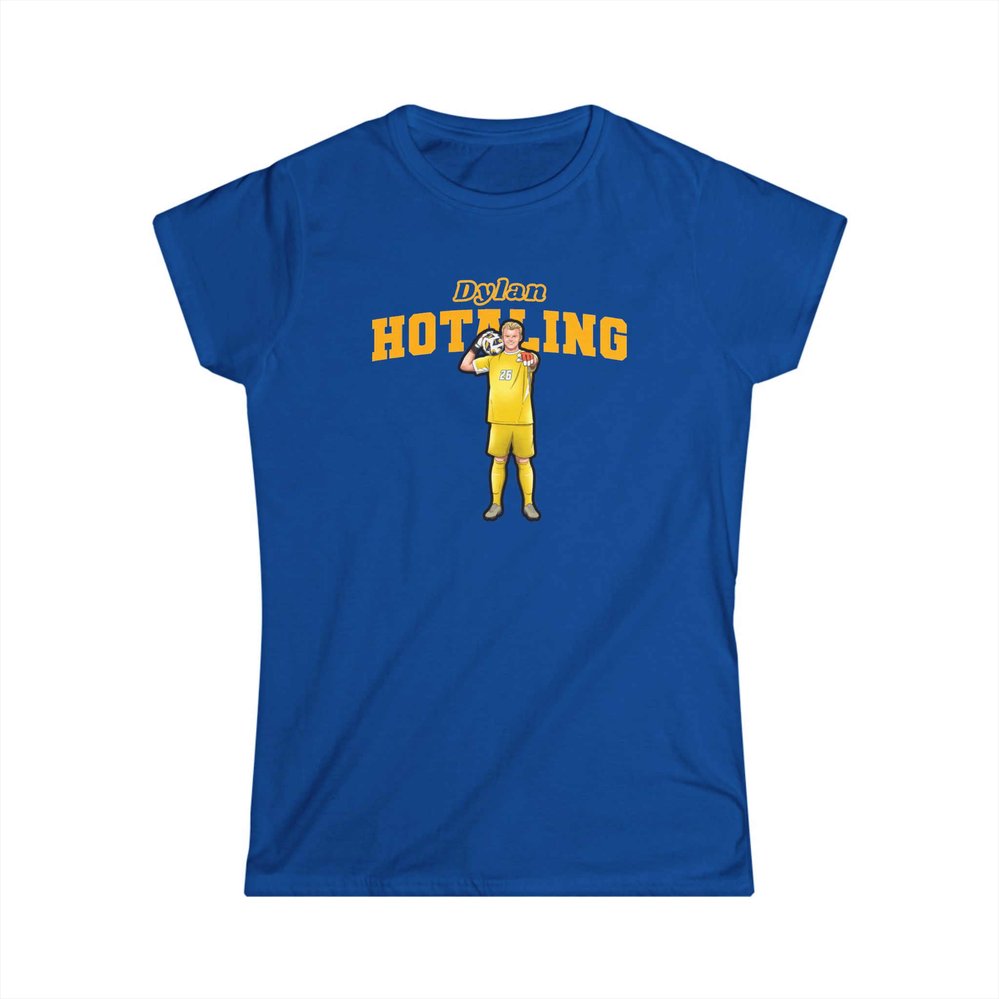 Women's Softstyle Tee — character_name_arch in Royal