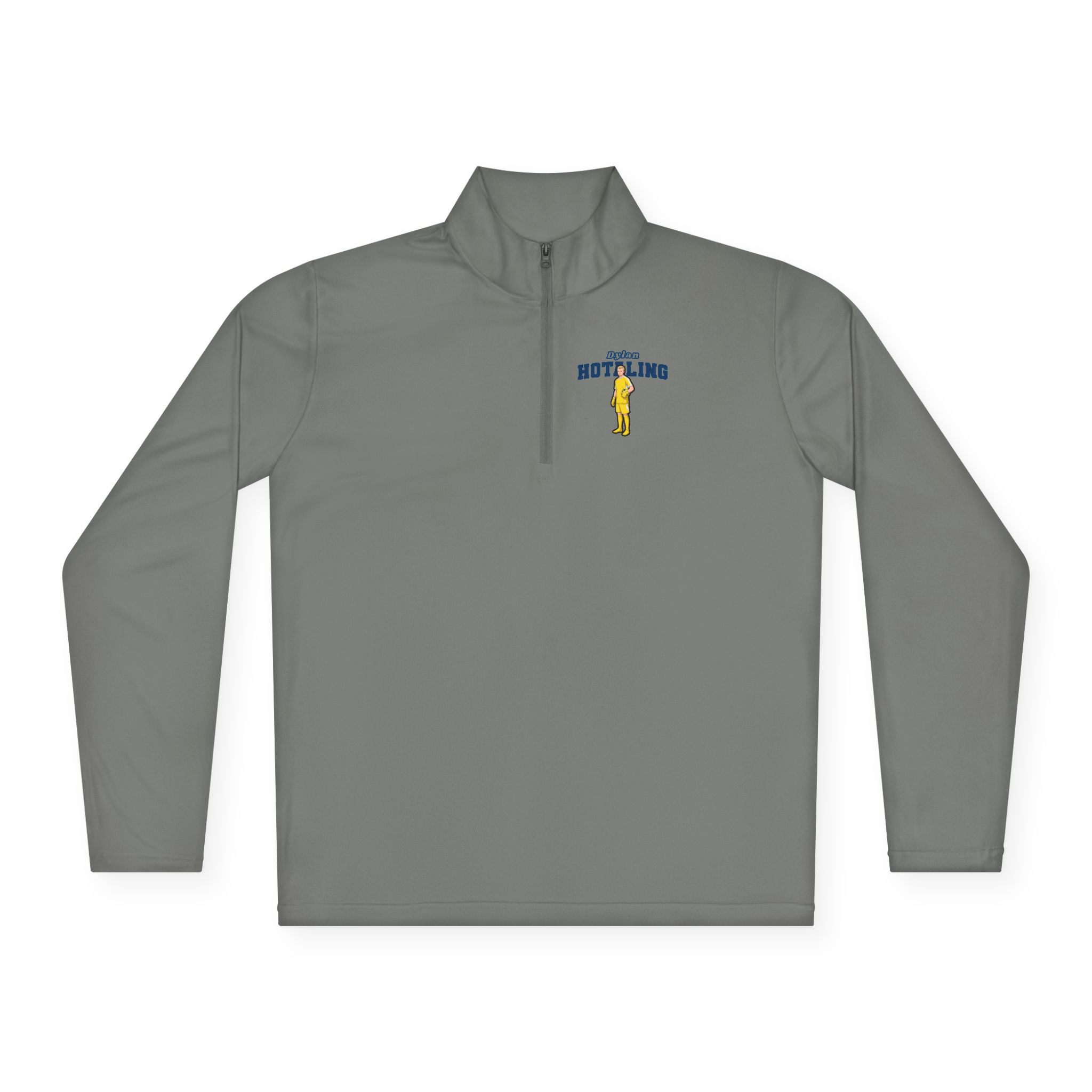Q-Zip Pullover — character_name_arch in Grey