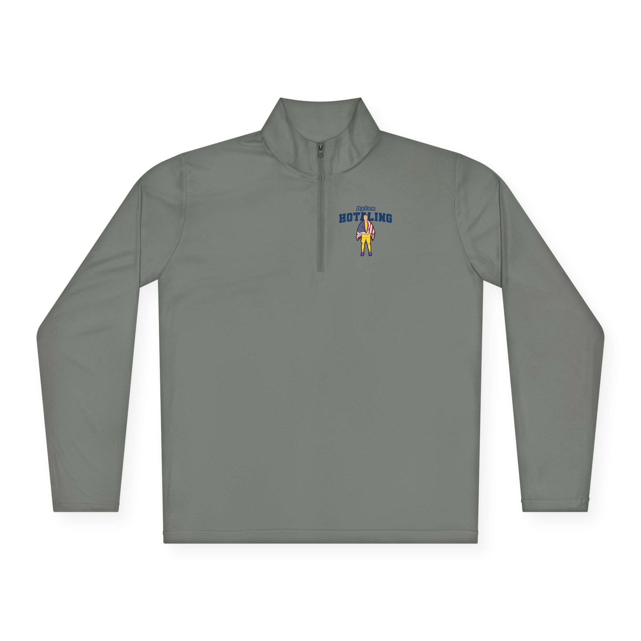 Q-Zip Pullover — character_name_arch in Grey