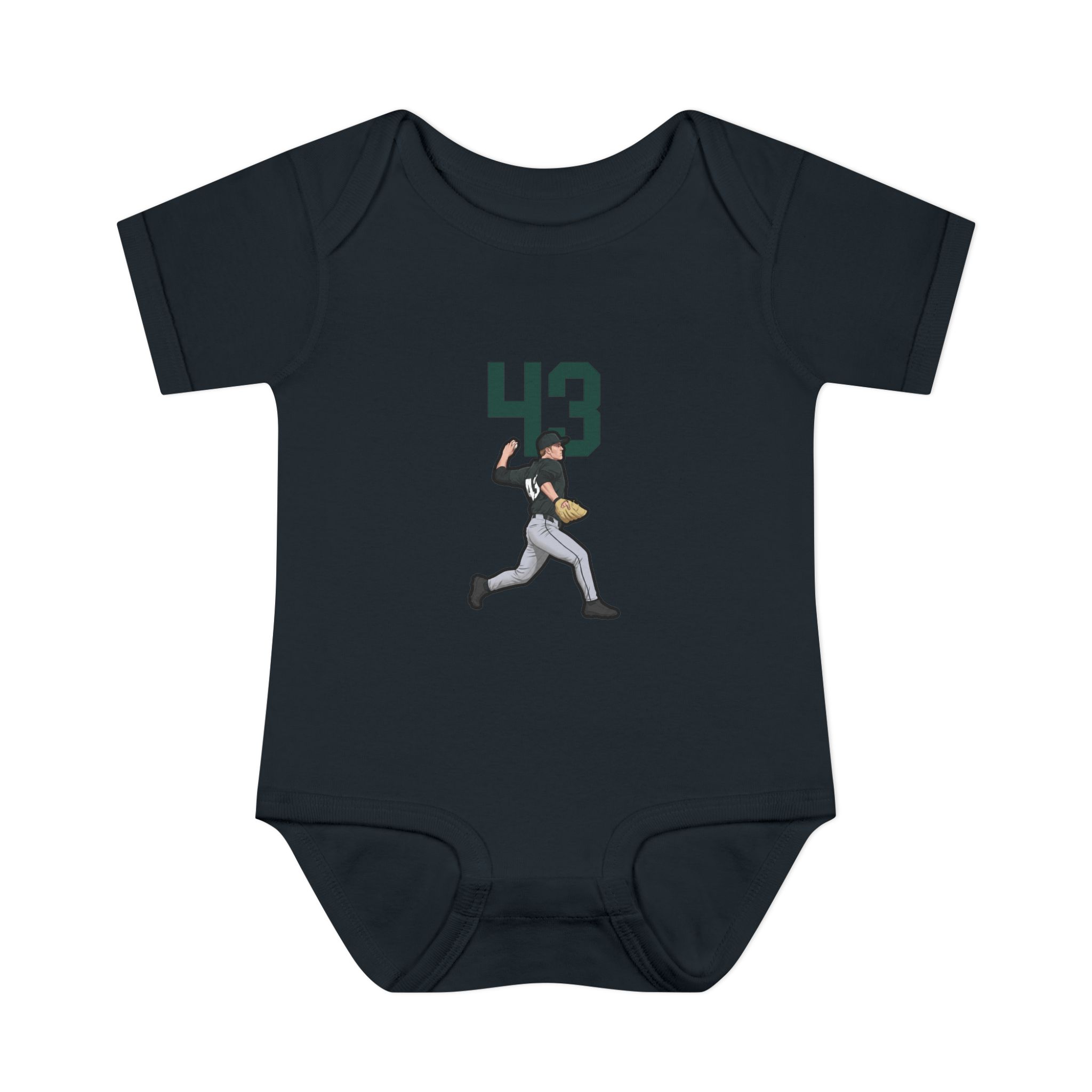 Baby Onesie — character_number_top in Black