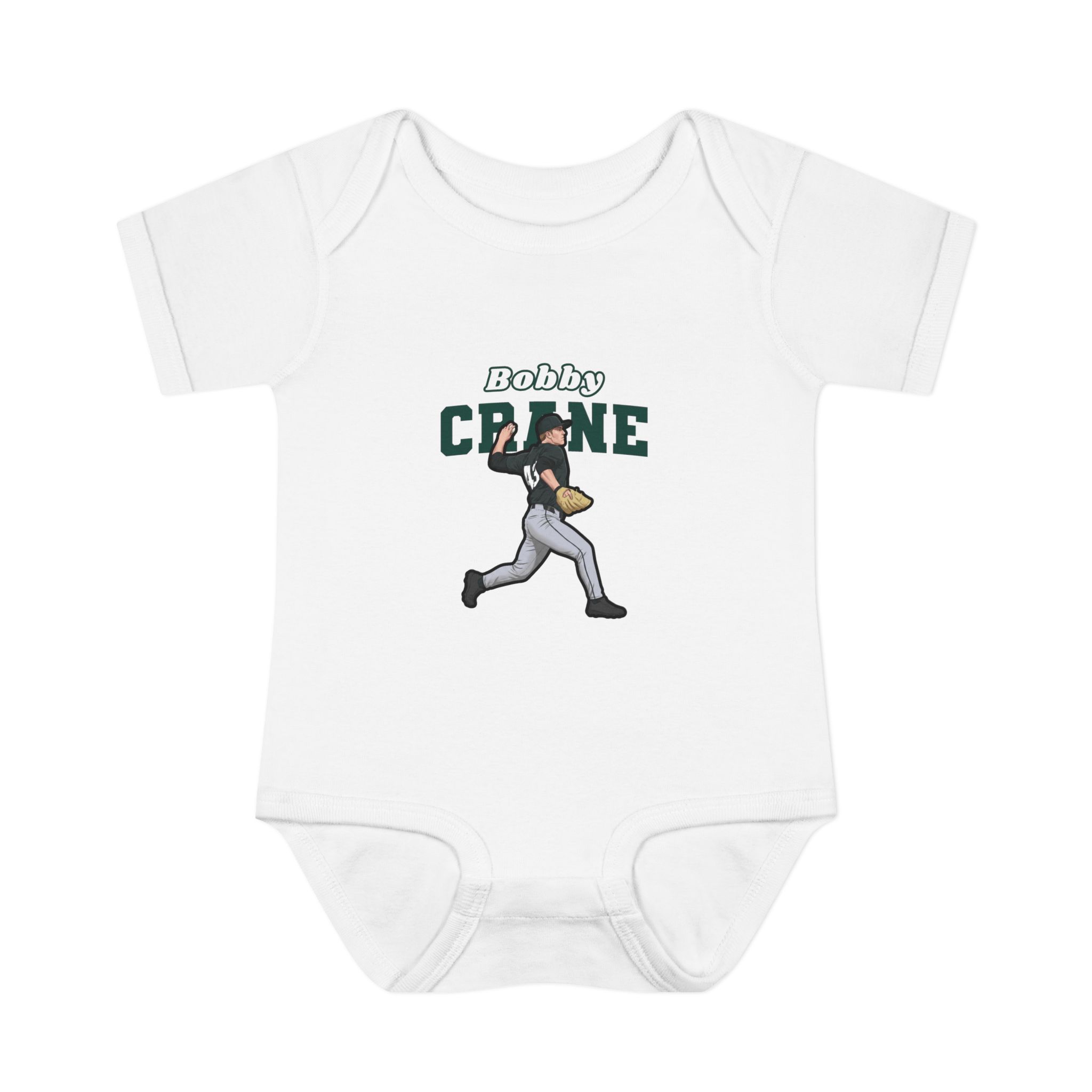Baby Onesie — character_name_arch in White