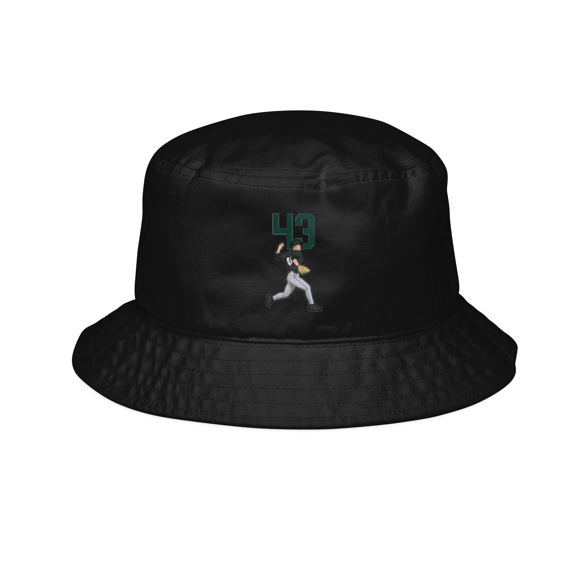 Bucket Hat — character_number_top in Black