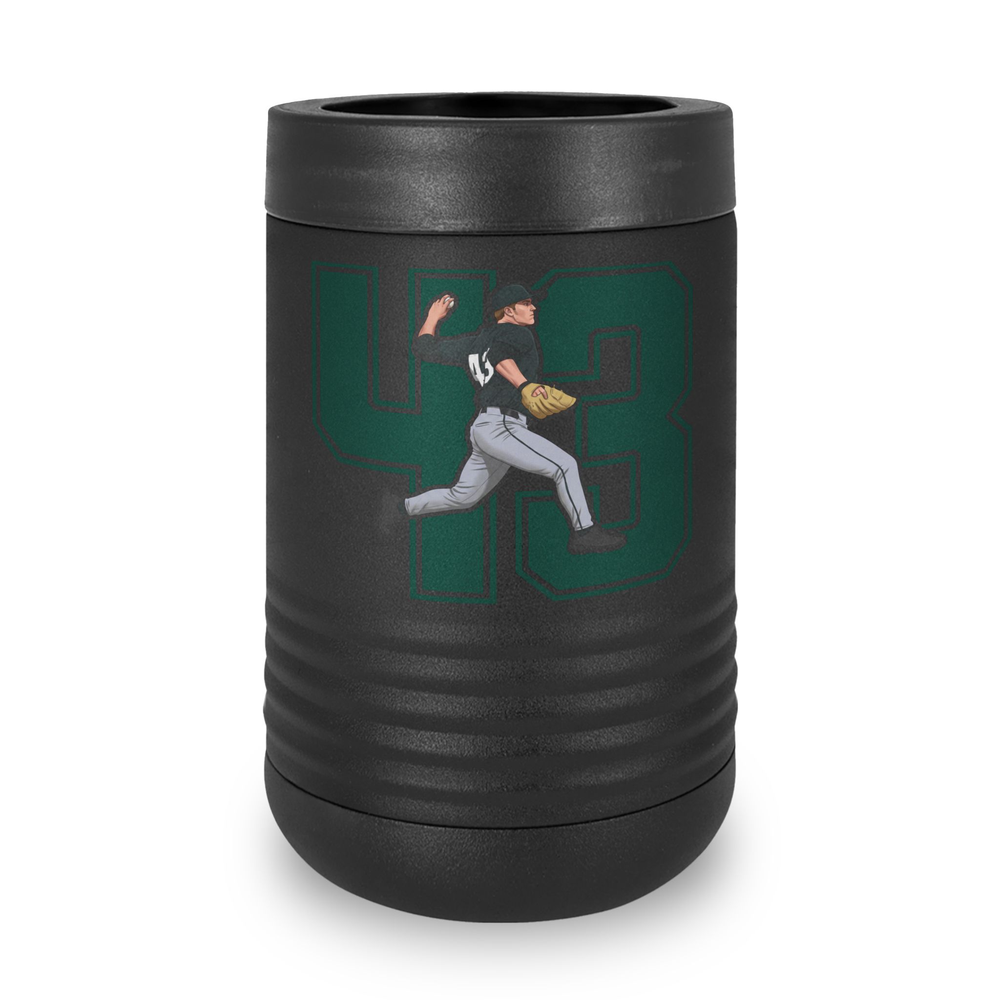 Stainless Can Cooler — character_number in Black