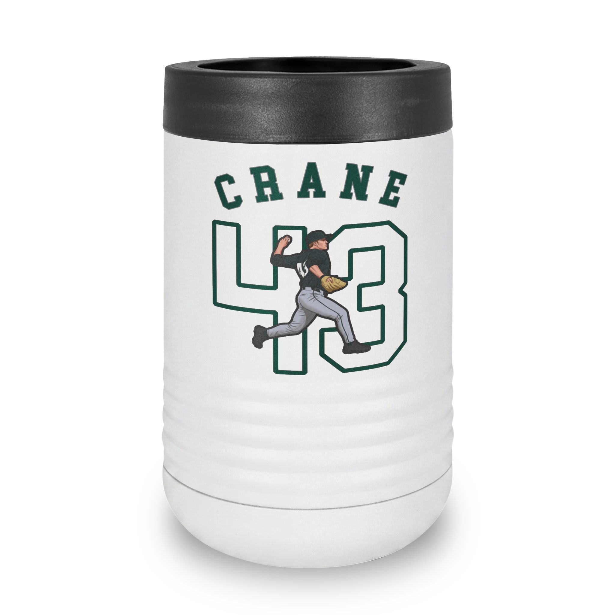 Stainless Can Cooler — character_shirsey_arch in White