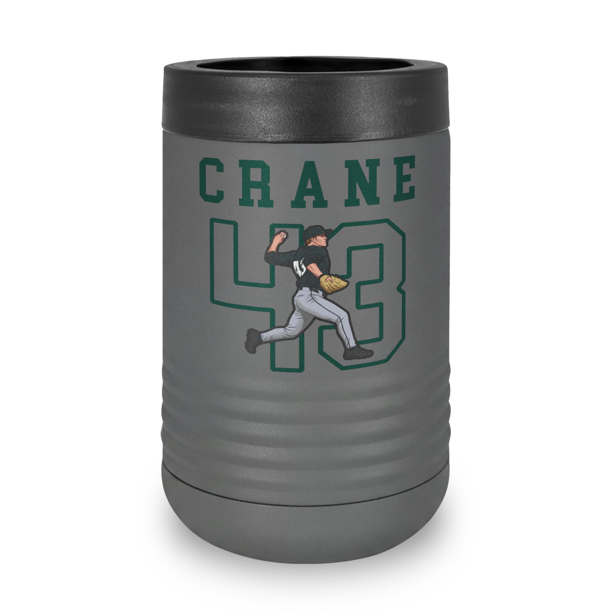 Stainless Can Cooler — character_shirsey in Grey