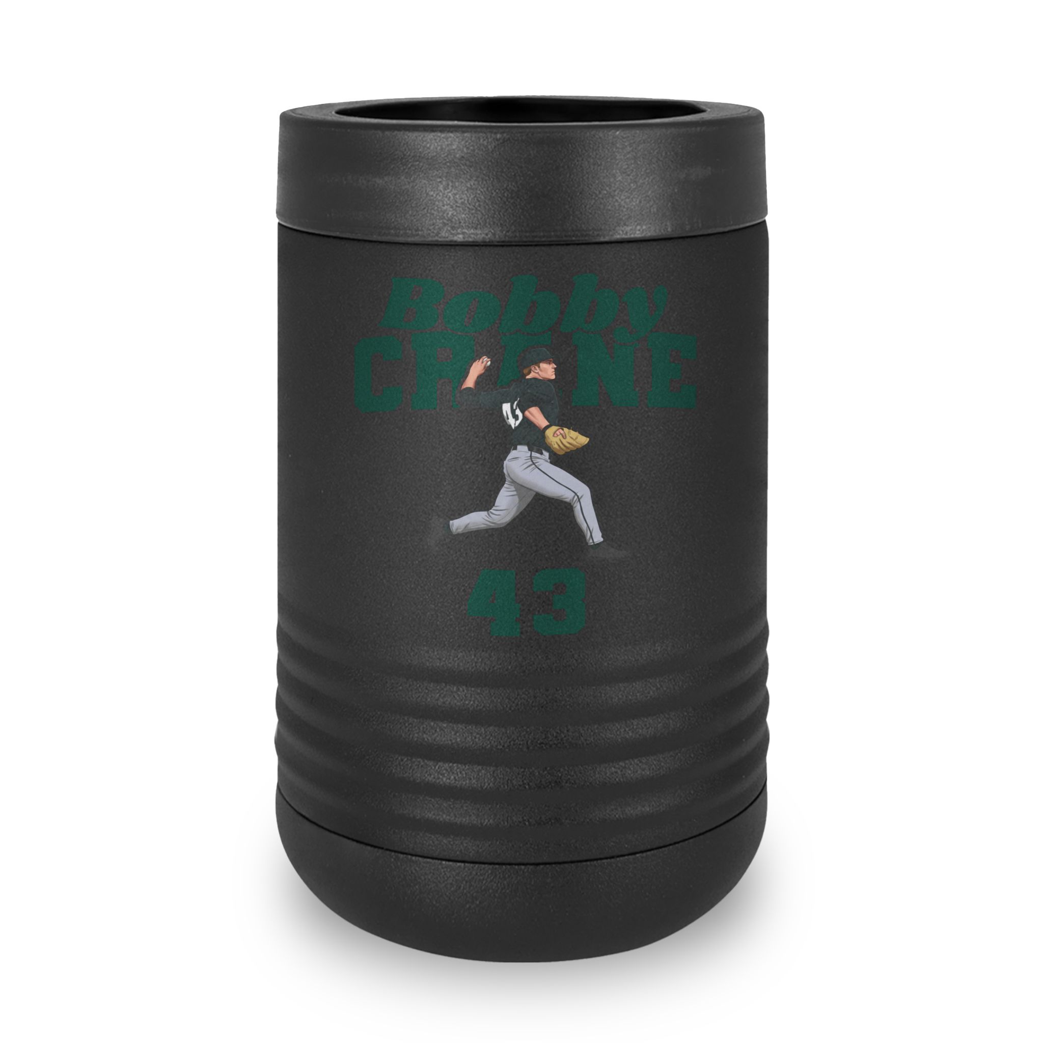 Stainless Can Cooler — character_signature_arch in Black