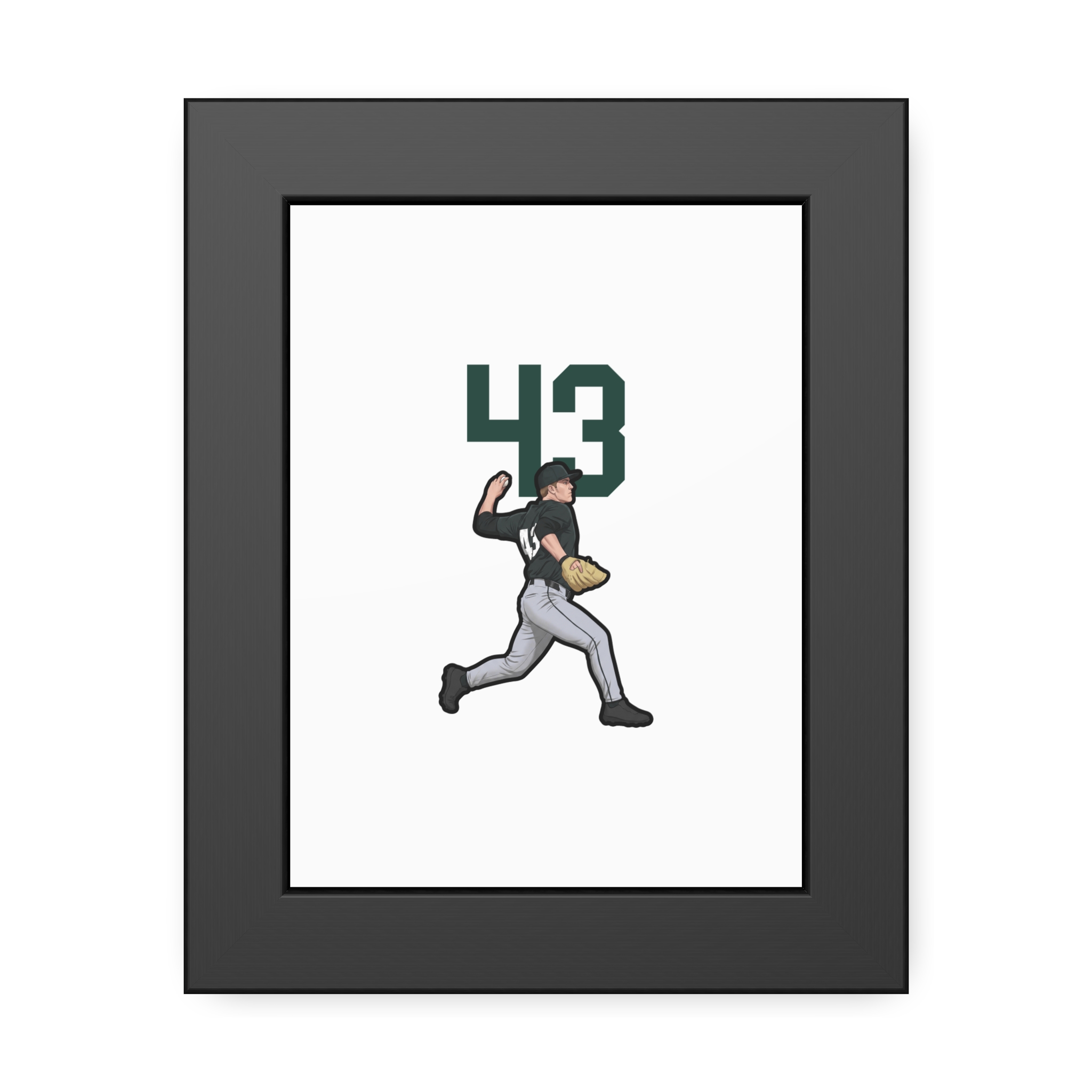 Framed Poster — character_number_top in Black