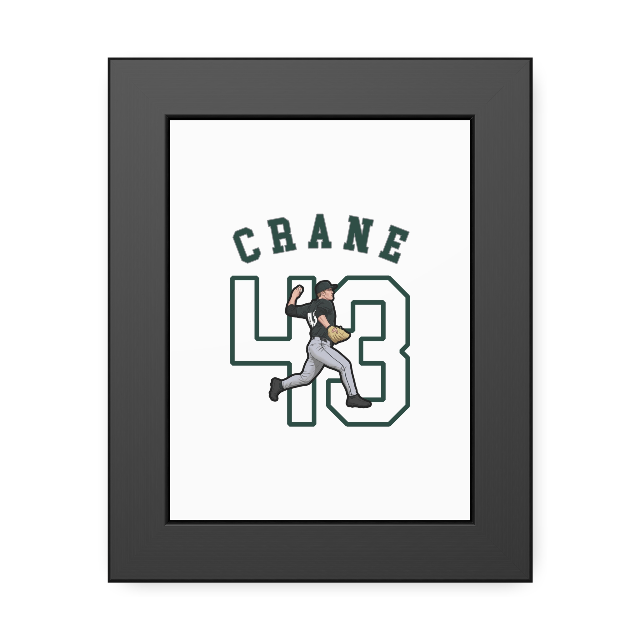 Framed Poster — character_shirsey_arch in Black