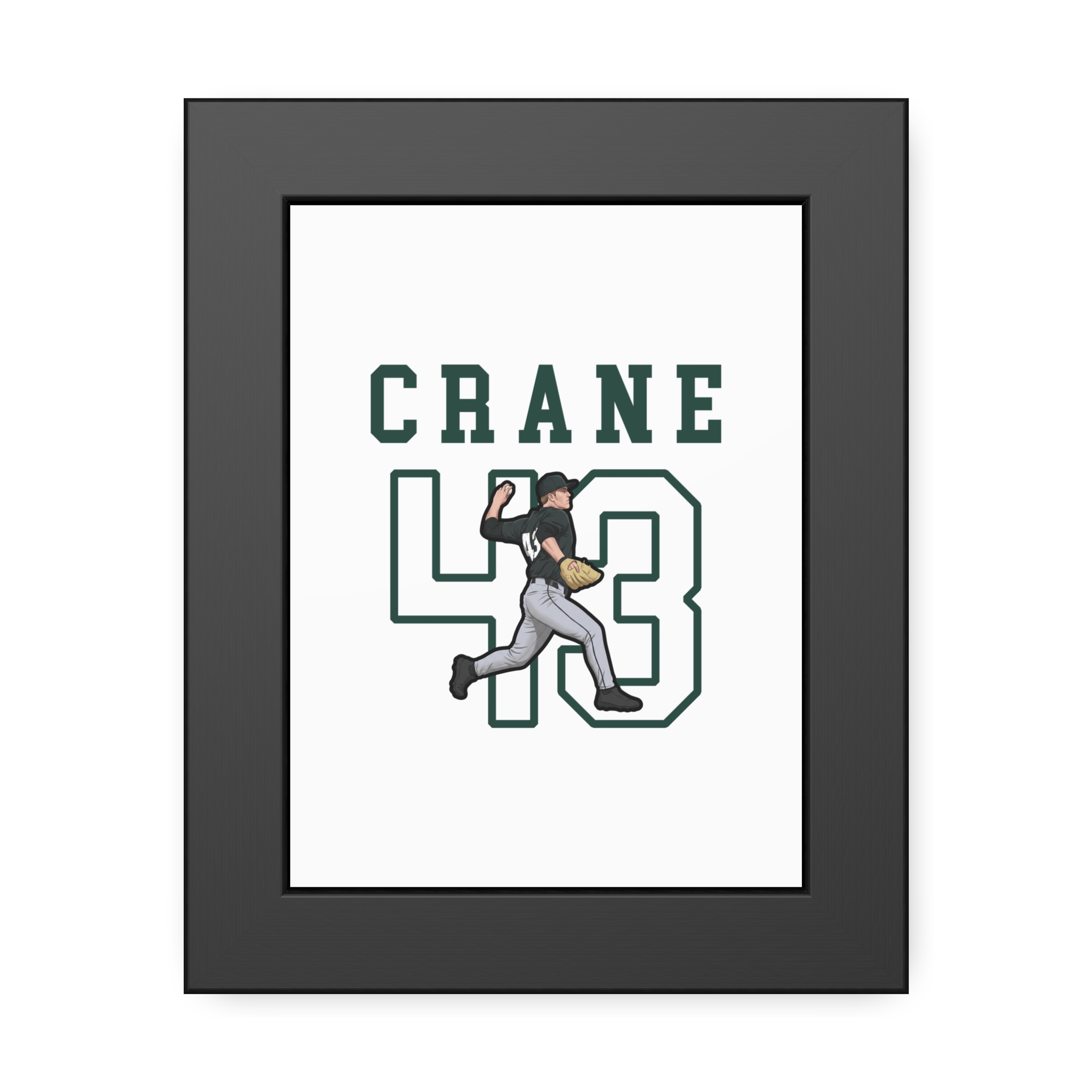 Framed Poster — character_shirsey in Black