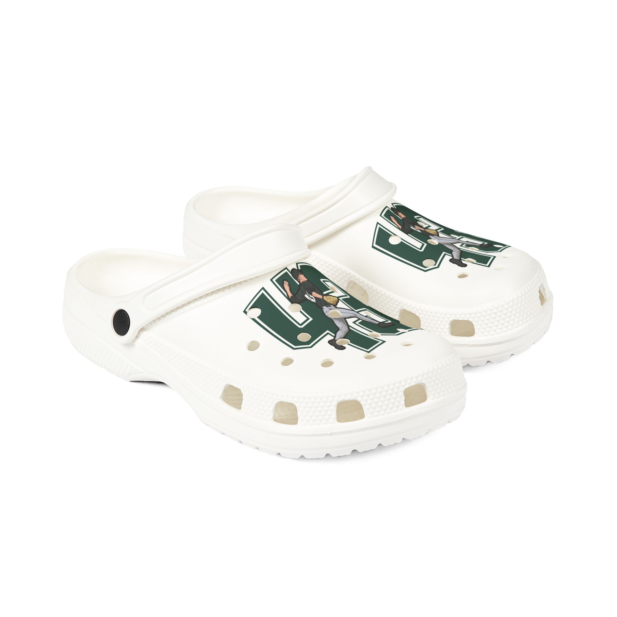 Rubber Clogs — character_number in White