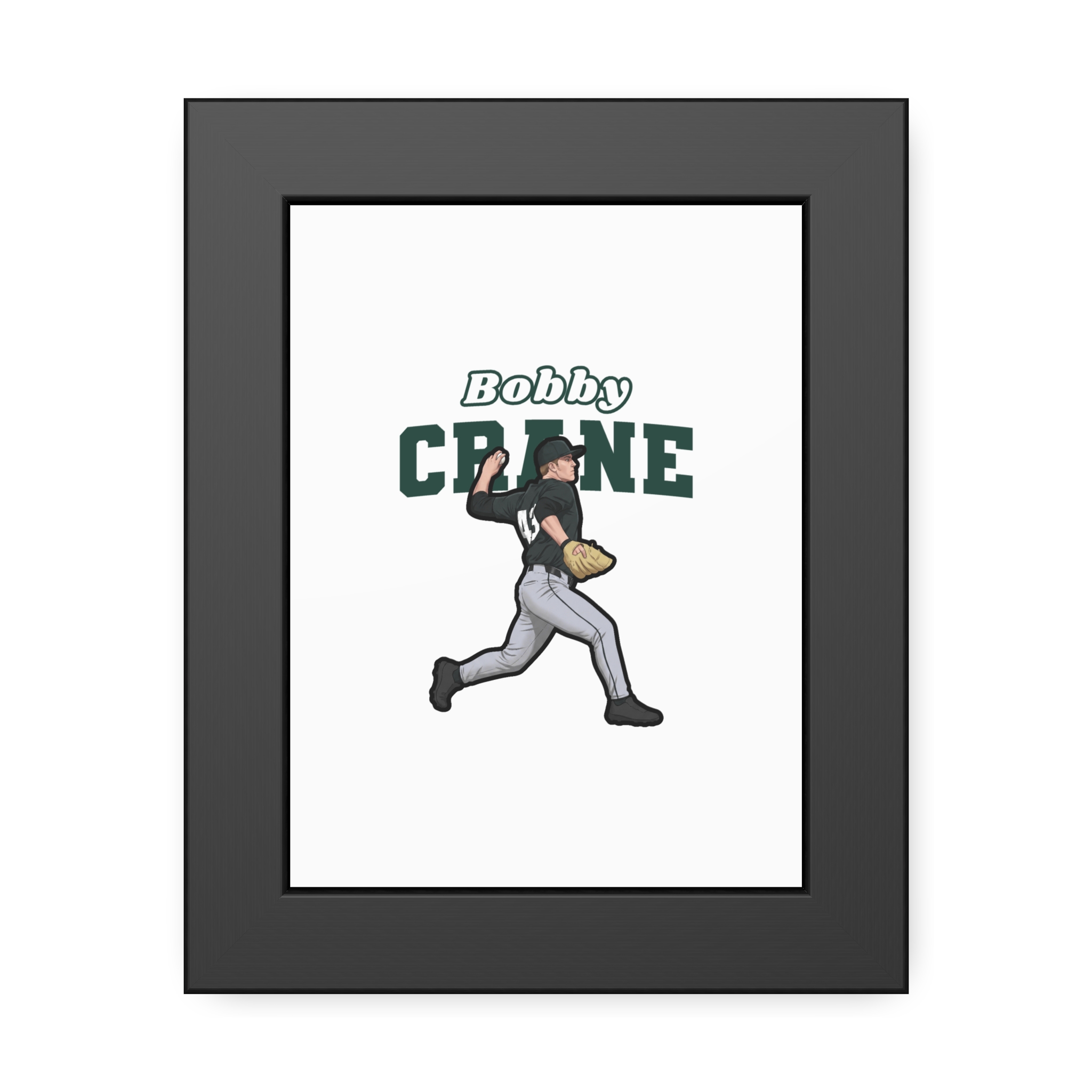 Framed Poster — character_name_arch in Black