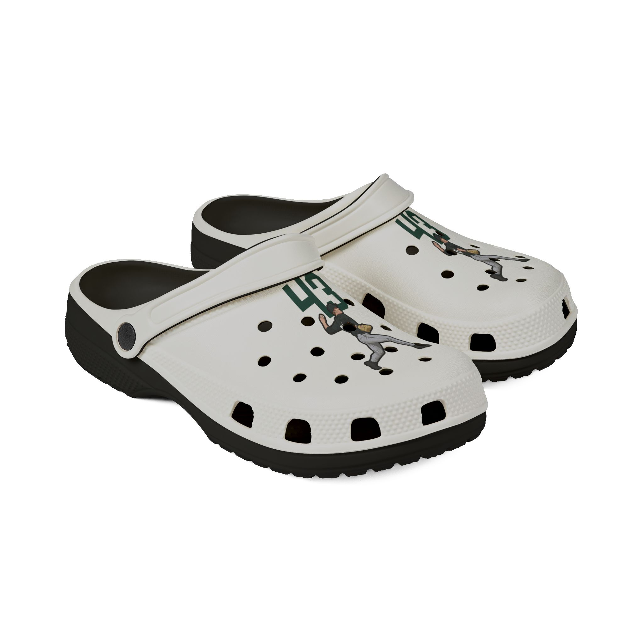Rubber Clogs — character_number_top in Black