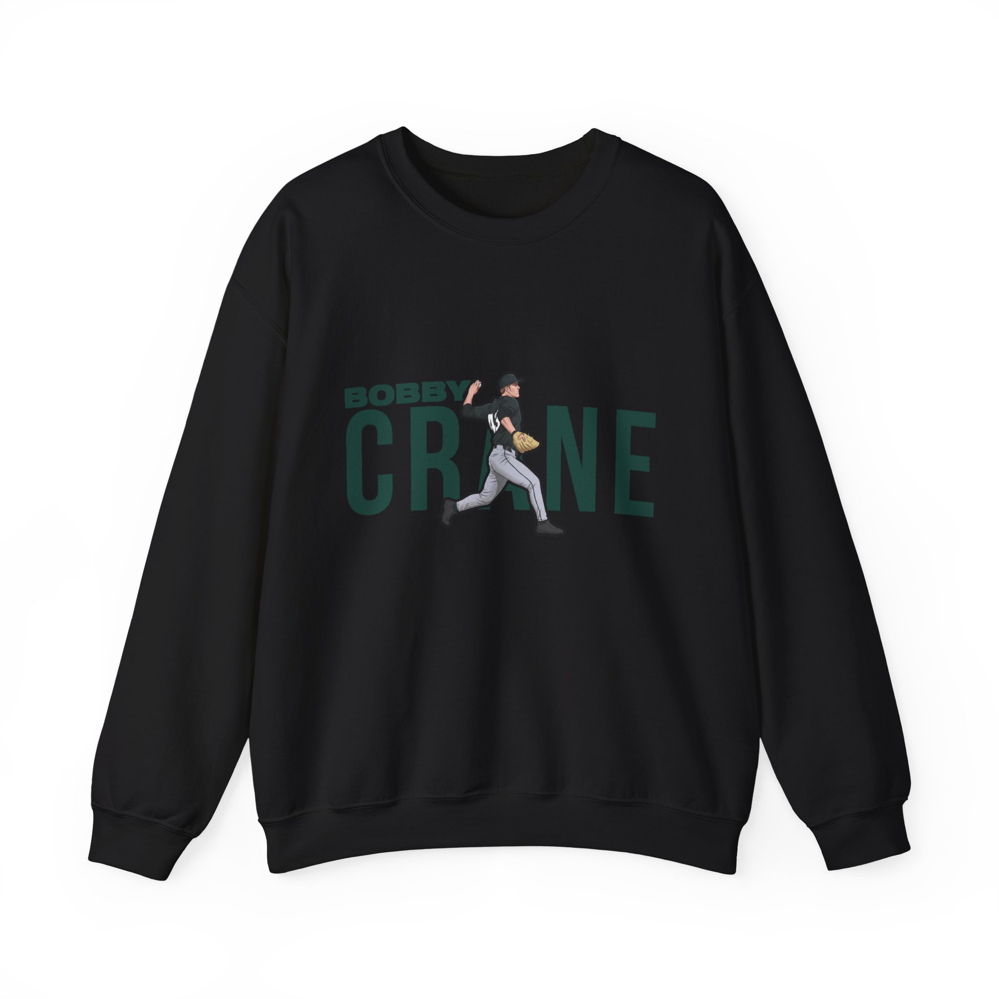 Crewneck Sweatshirt — character_player_name in Black