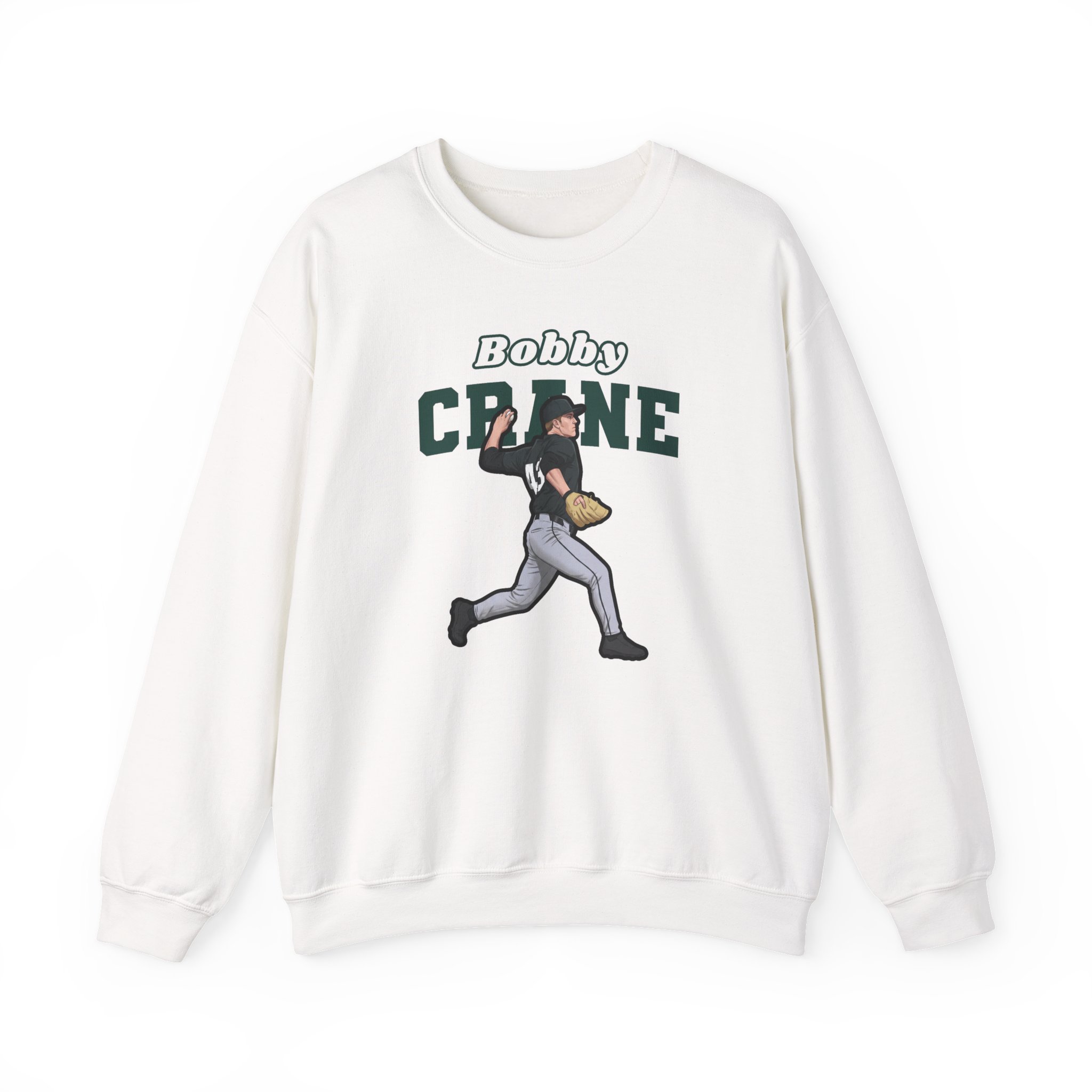 Crewneck Sweatshirt — character_name_arch in White