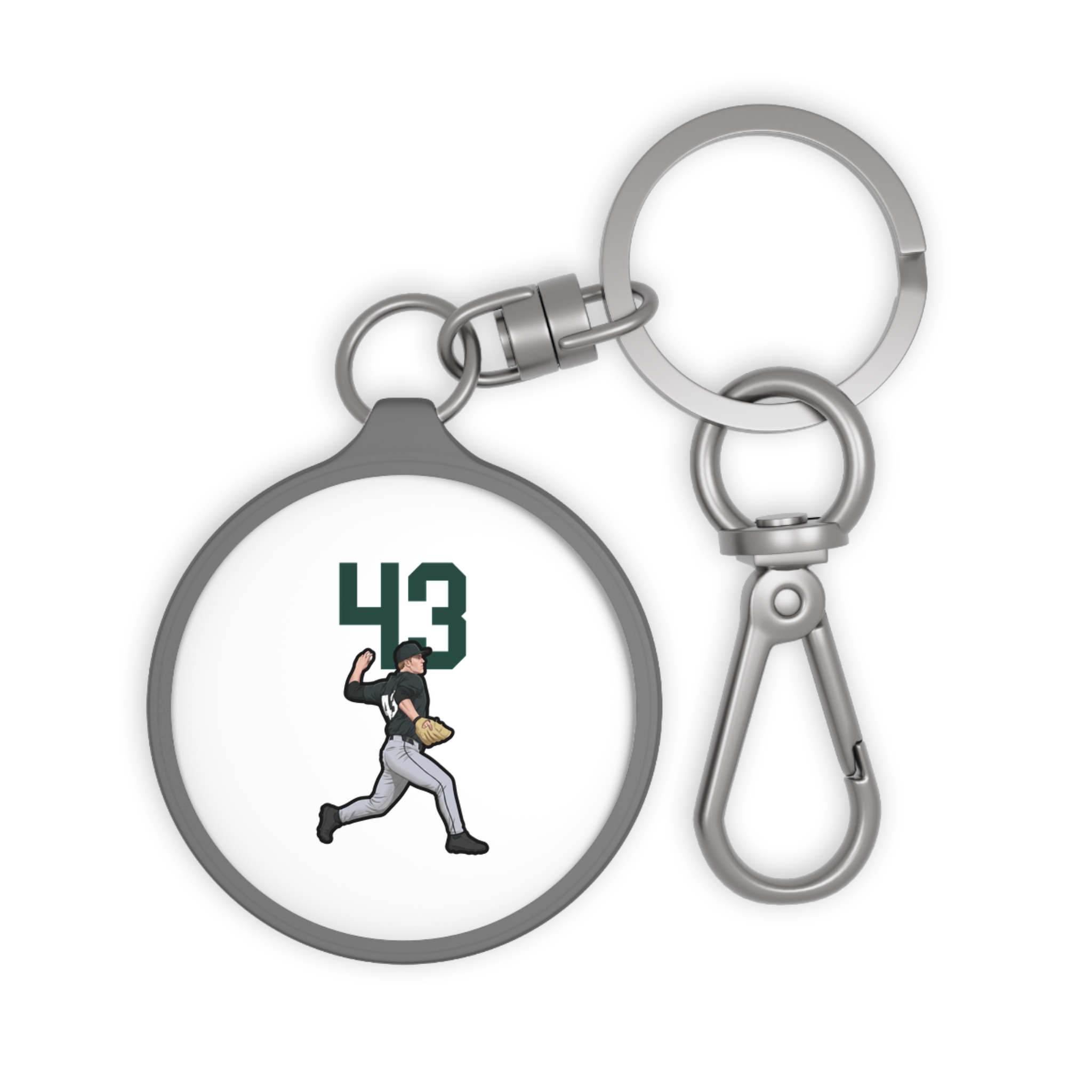 Keychain — character_number_top in Grey