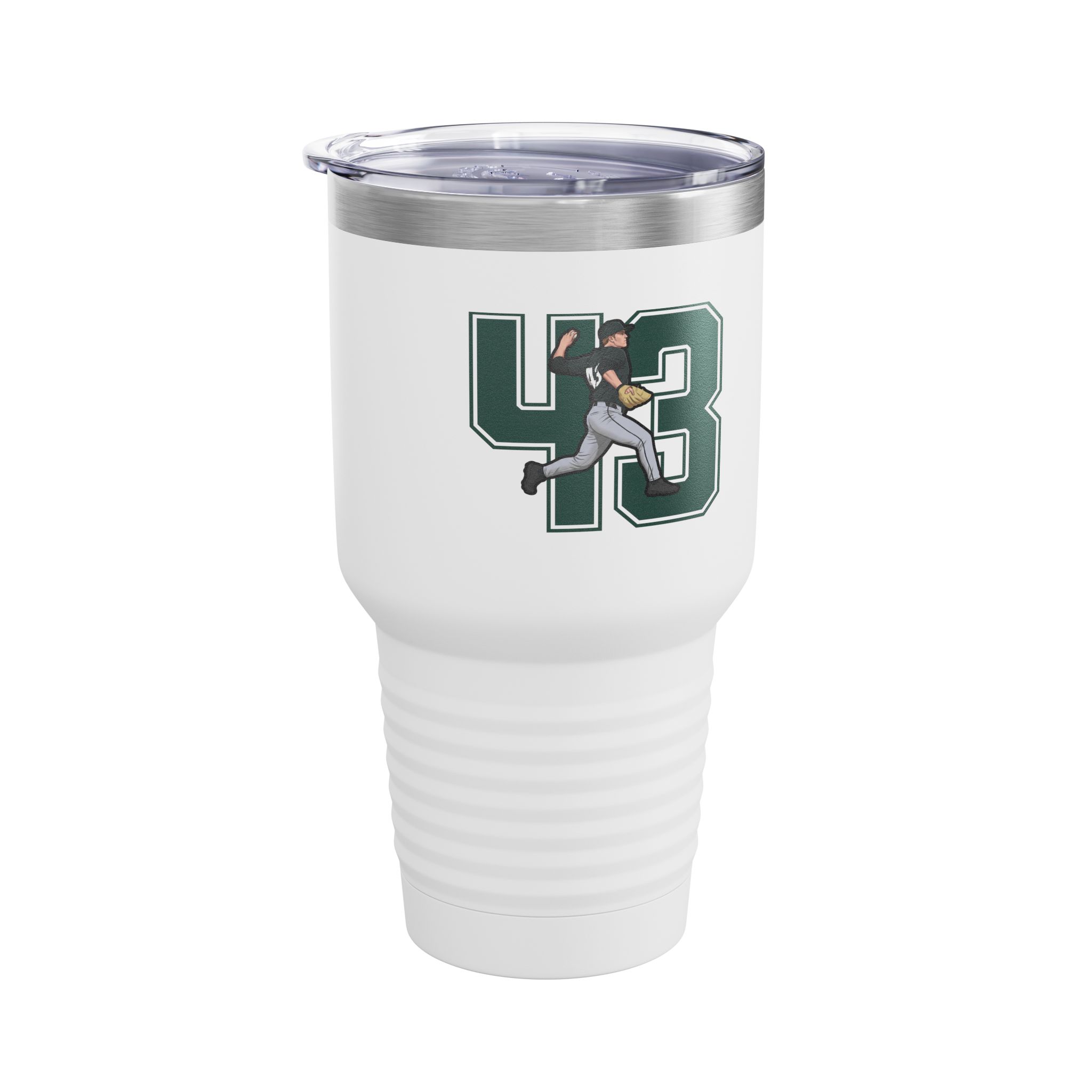 30oz Tumbler — character_number in White