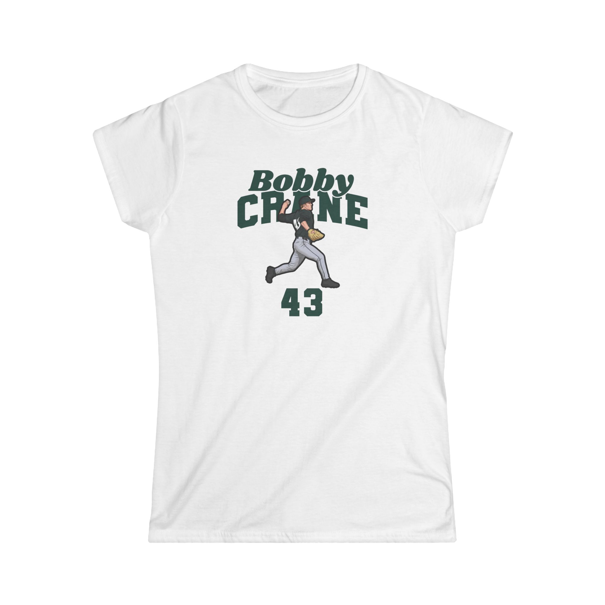 Women's Softstyle Tee — character_signature_arch in White