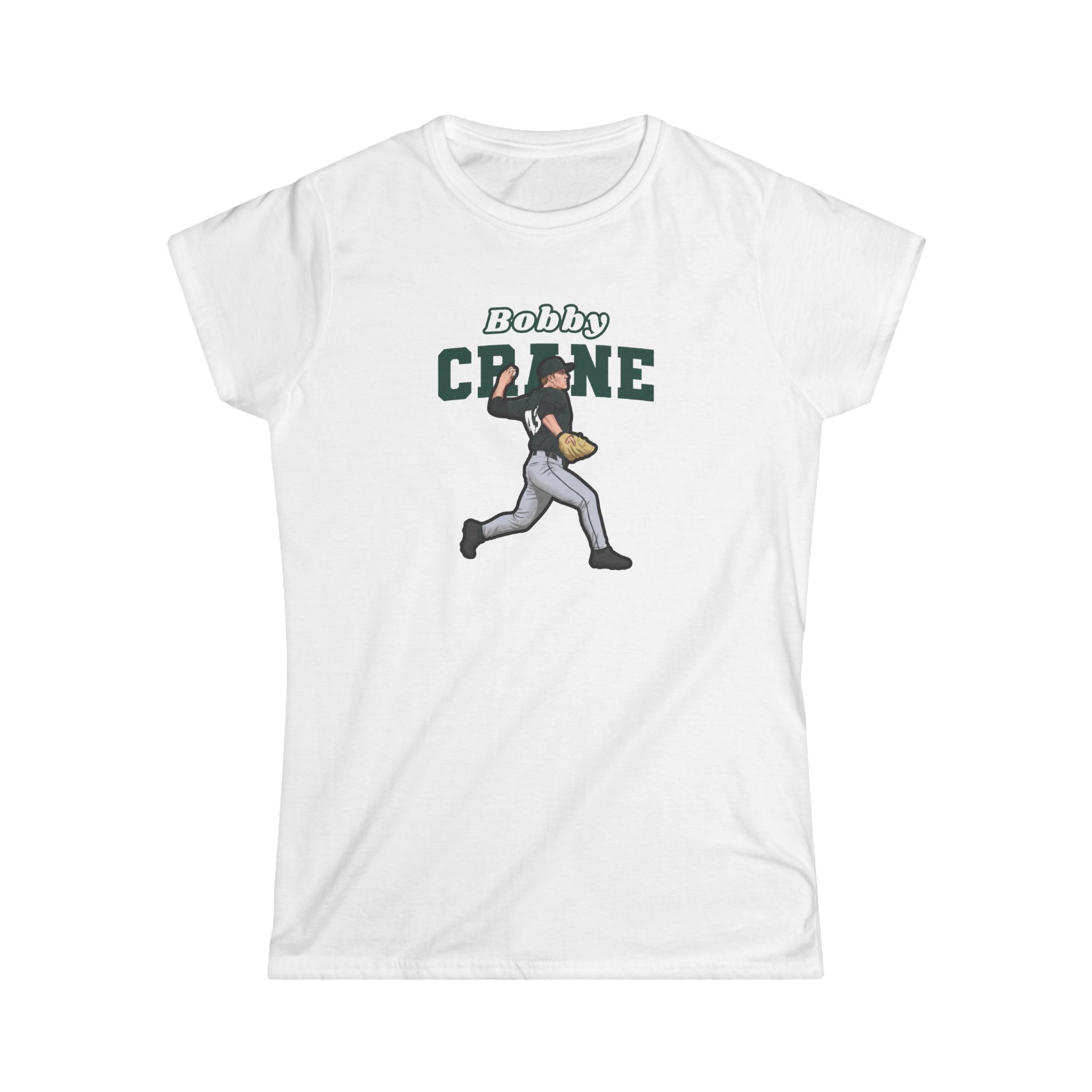 Women's Softstyle Tee — character_name_arch in White