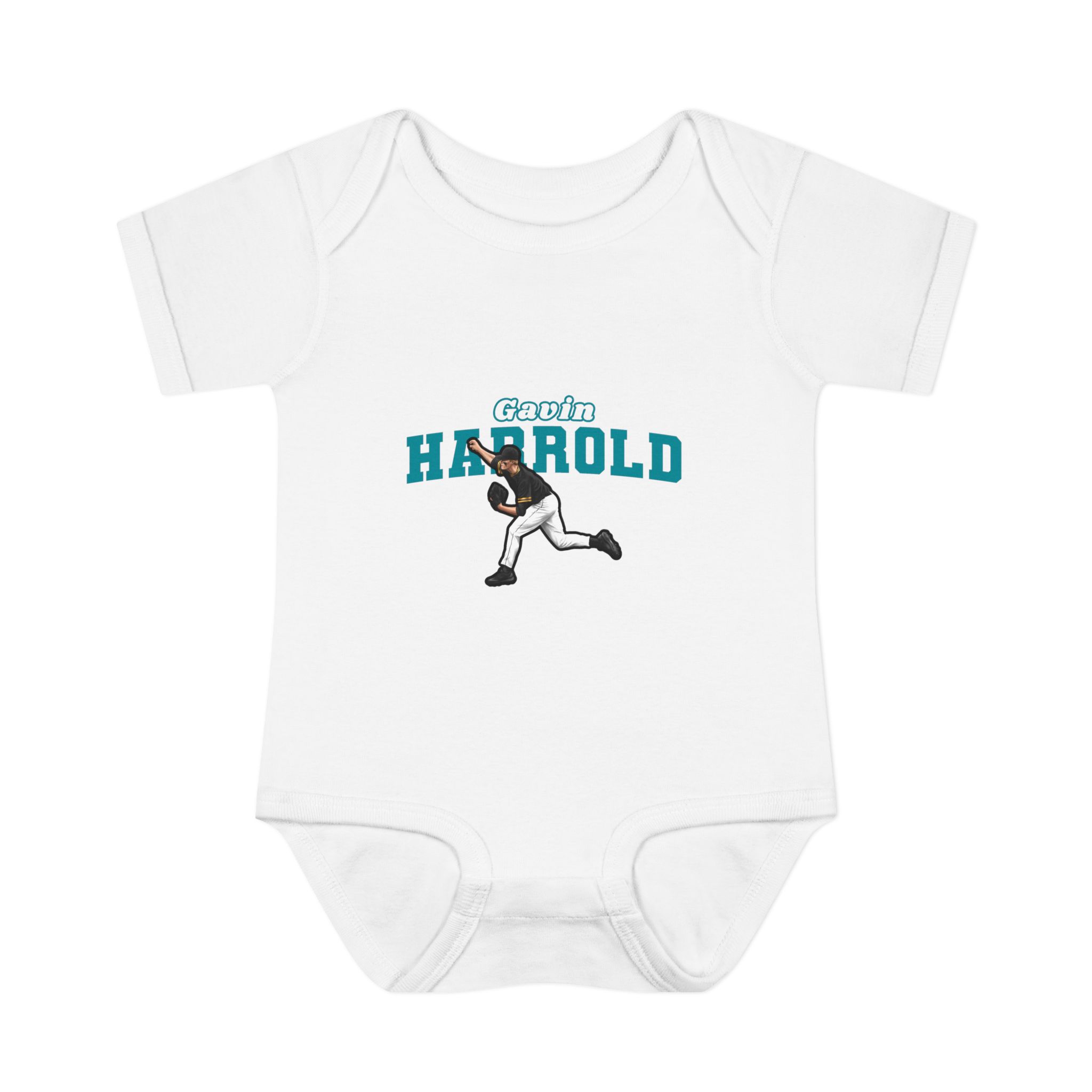 Baby Onesie — character_name_arch in White
