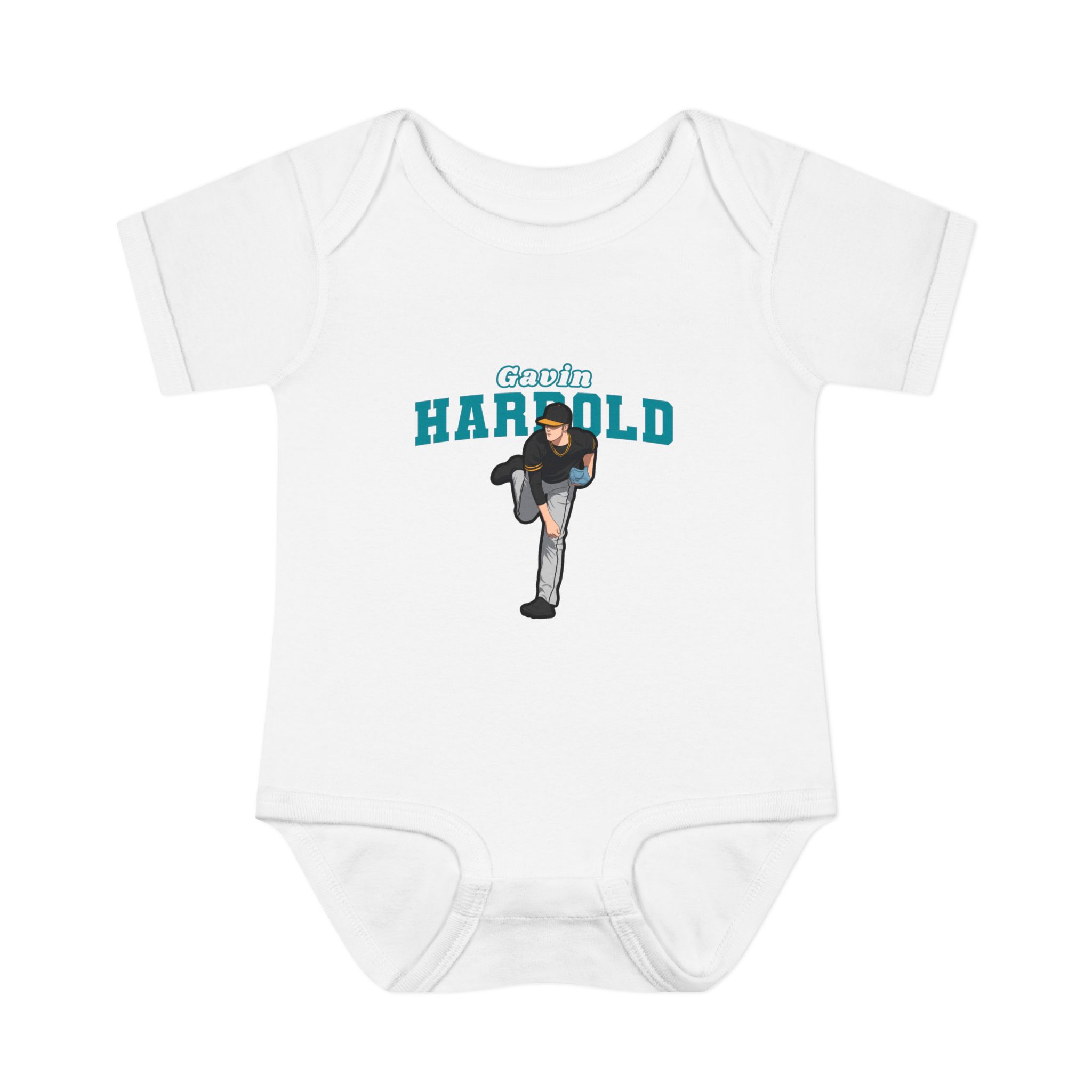 Baby Onesie — character_name_arch in White